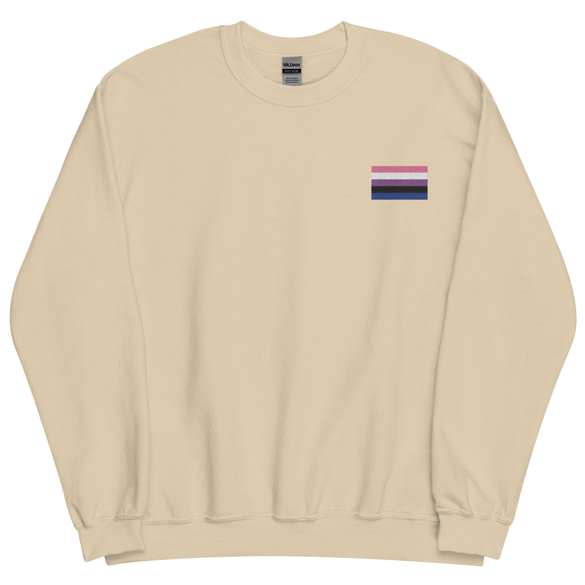 Genderfluid Pride Flag Embroidered Sweatshirt