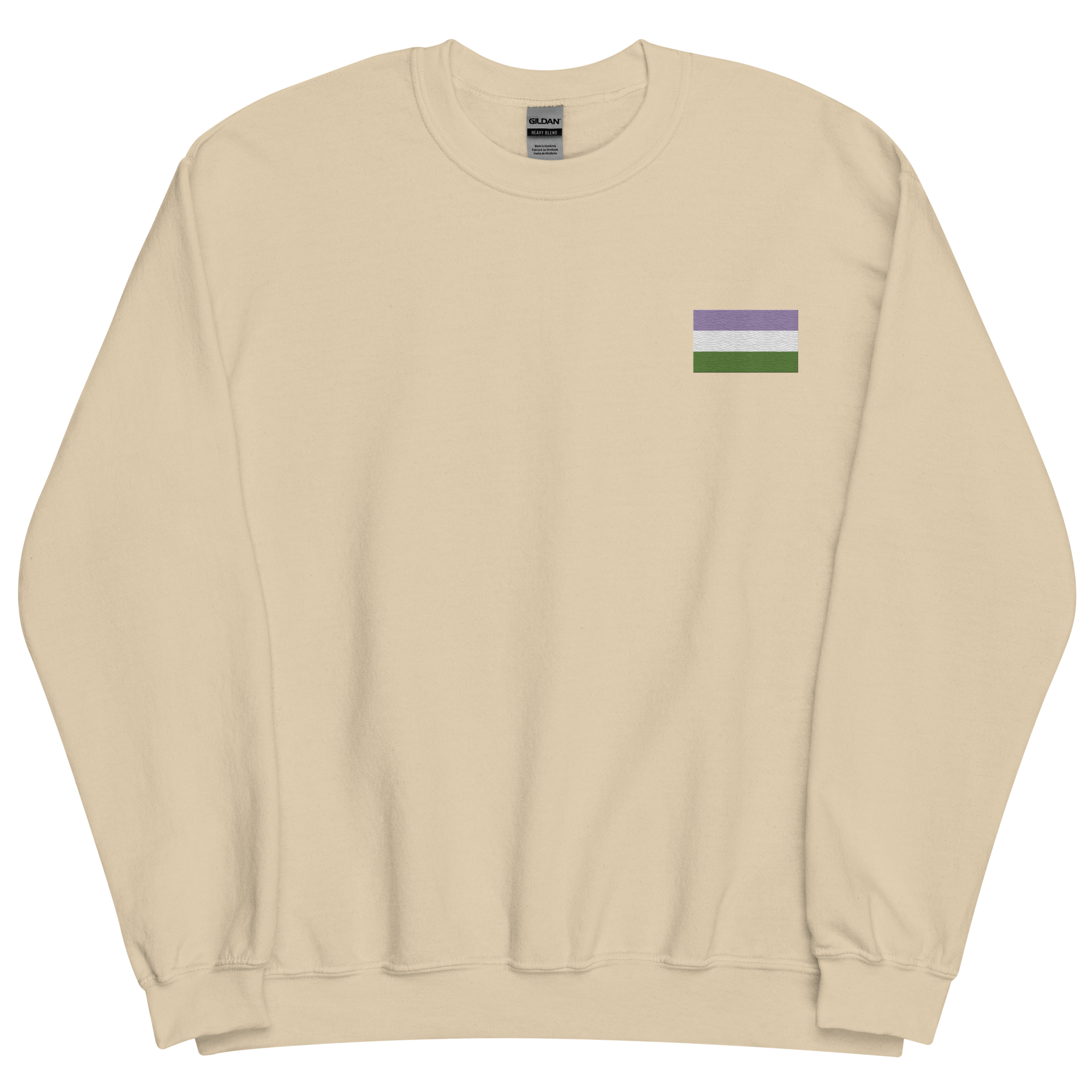 Genderqueer Pride Flag Embroidered Sweatshirt