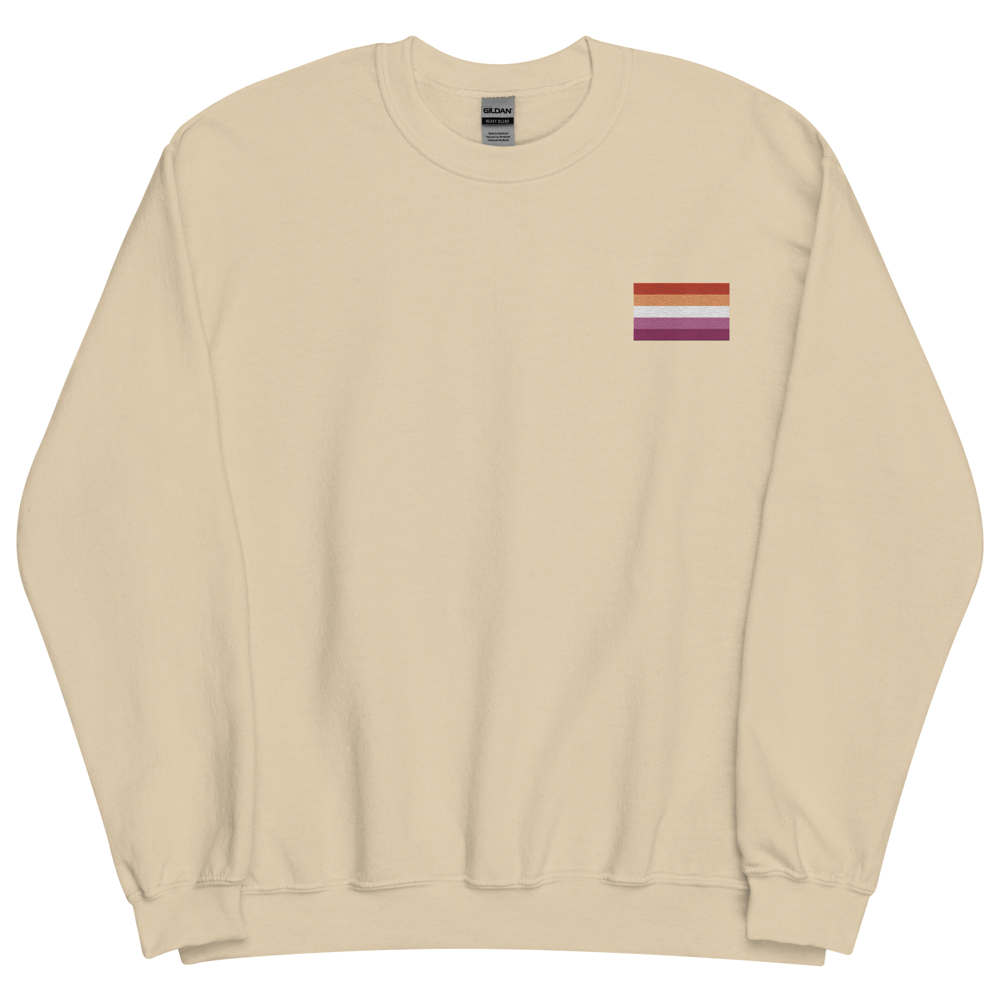 Lesbian Pride Flag Embroidered Sweatshirt