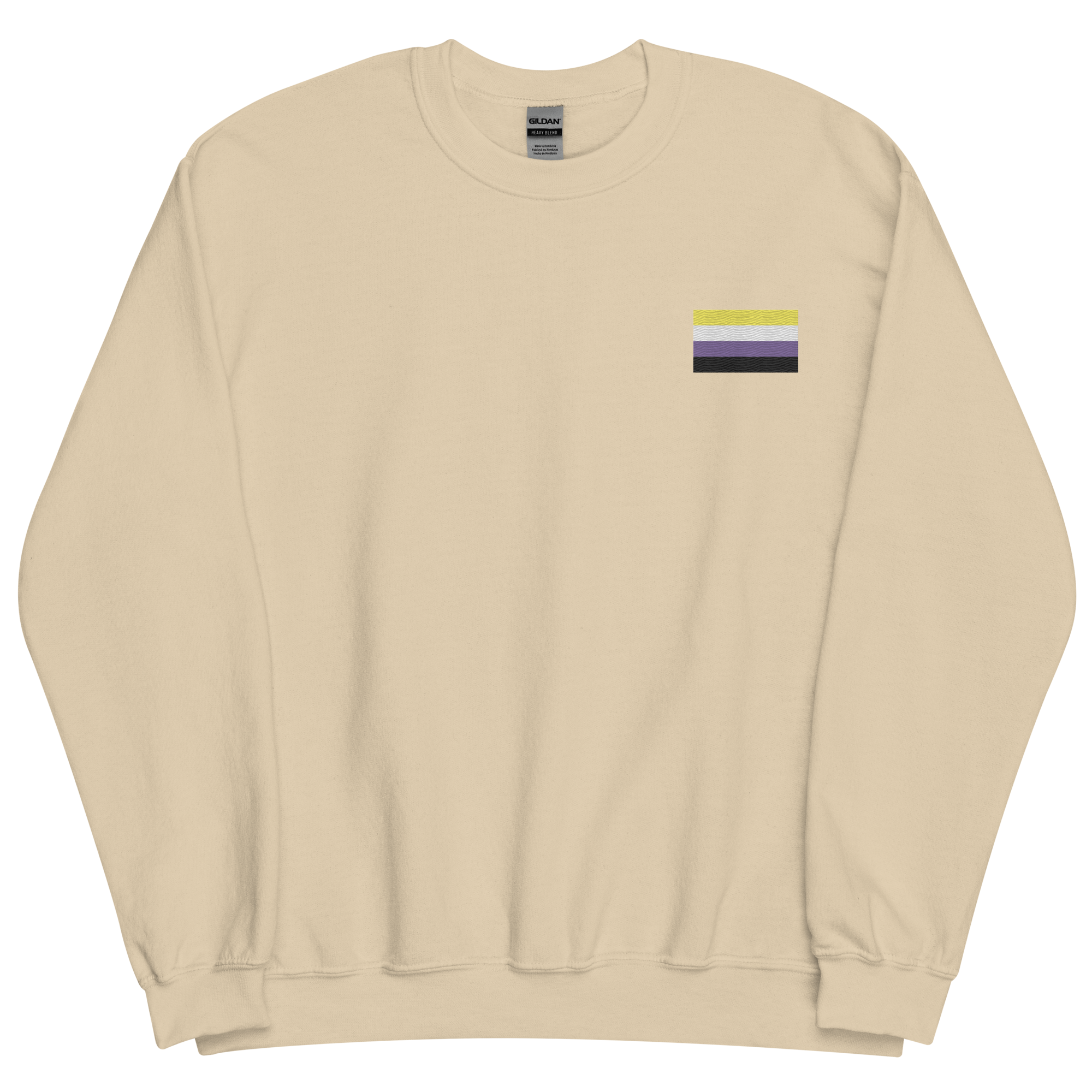 Nonbinary Pride Flag Embroidered Sweatshirt