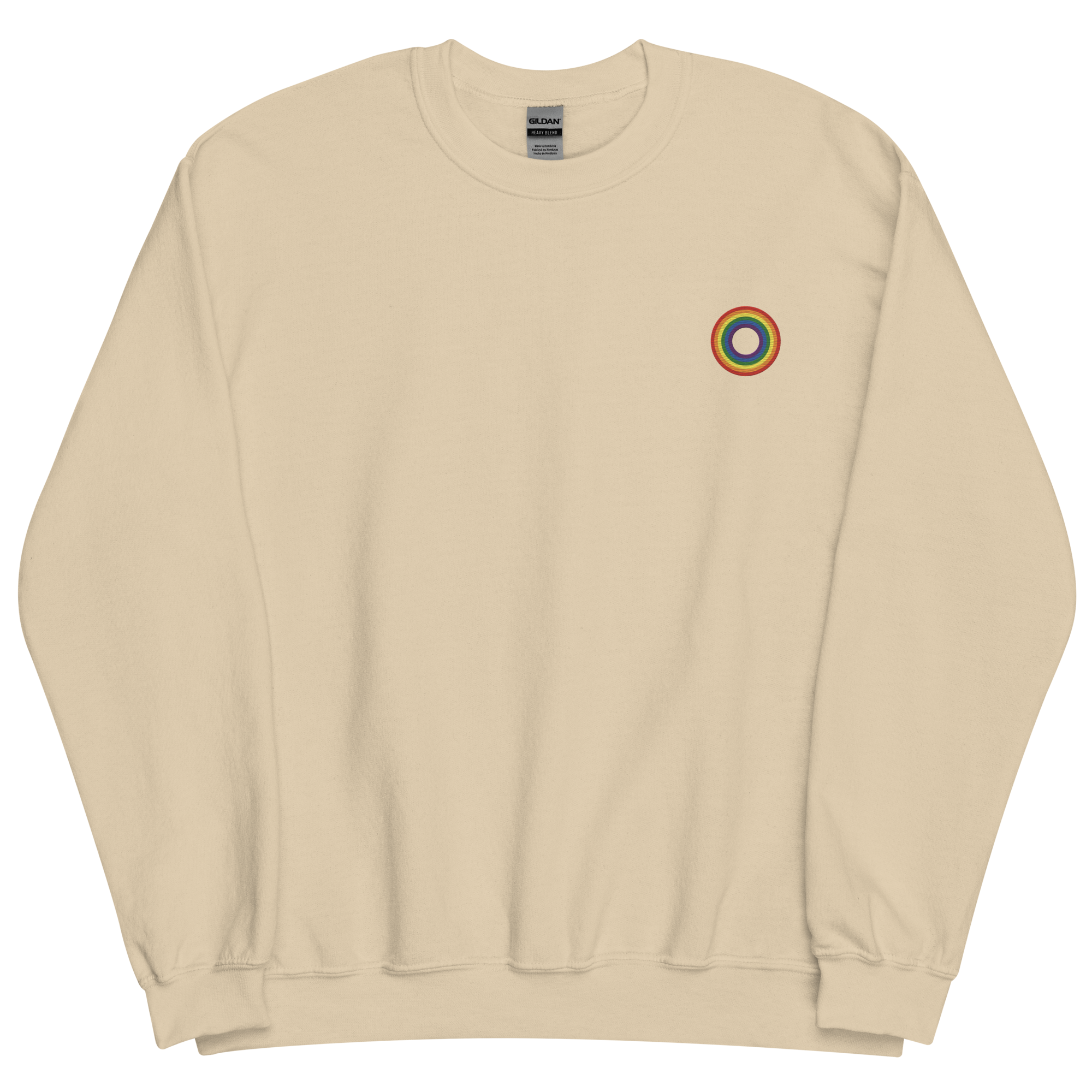Embroidered Sweatshirt: Pride Ring Emblem Design