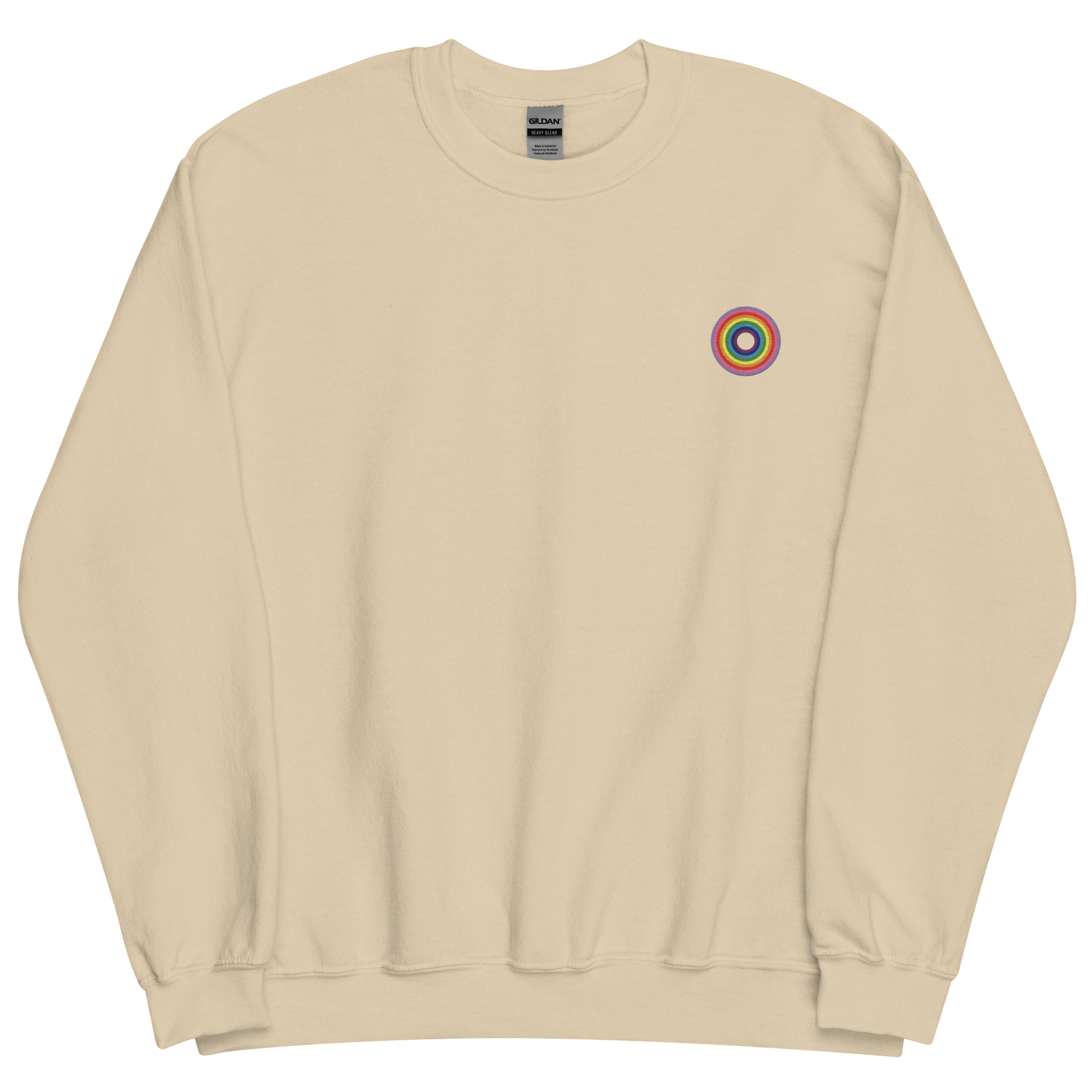 Embroidered Sweatshirt: Gilbert Baker Pride Ring Emblem Design