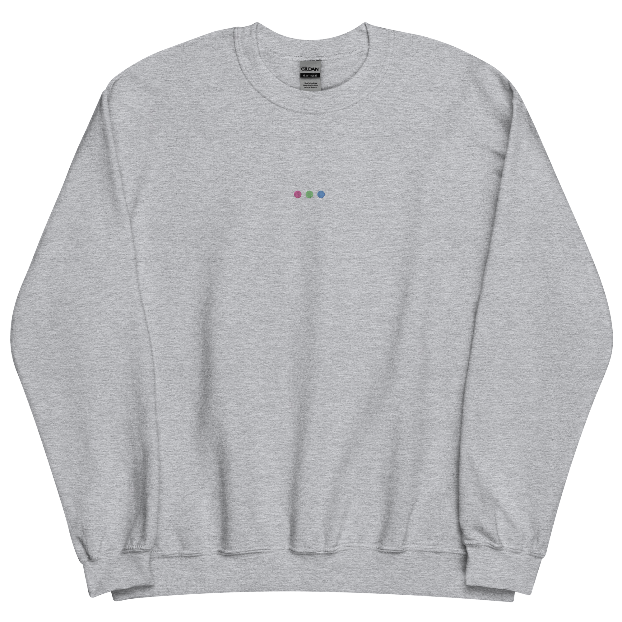 Embroidered Polysexual Sweatshirt: Pride Flag Horizontal Circle Design
