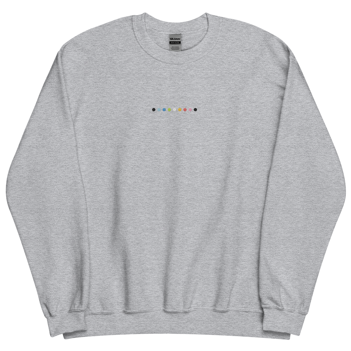 Embroidered Queer Sweatshirt: Pride Flag Horizontal Circle Design