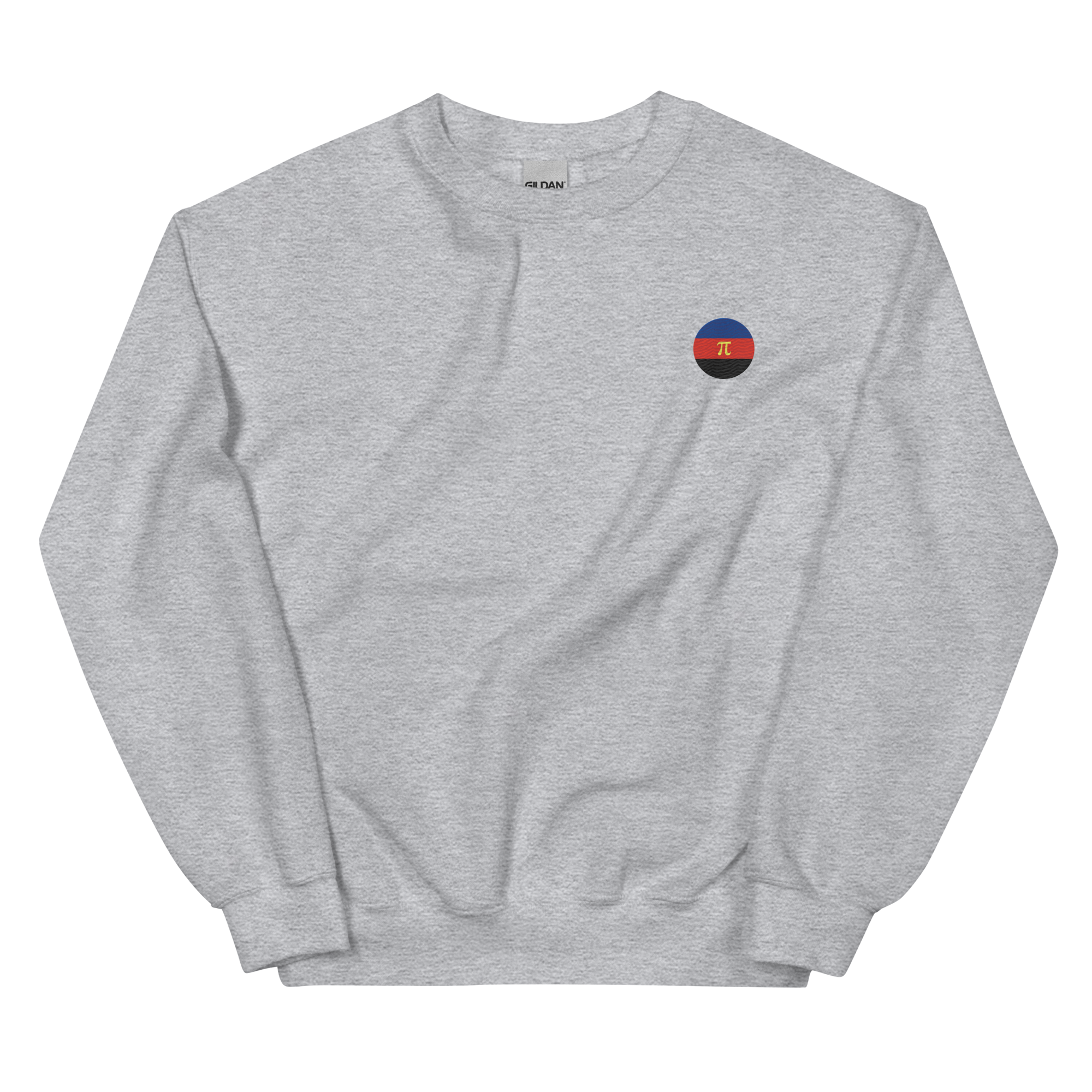 Polyamory Flag Embroidered Circle Sweatshirt: Celebratory LGBTQ+ Pride Design