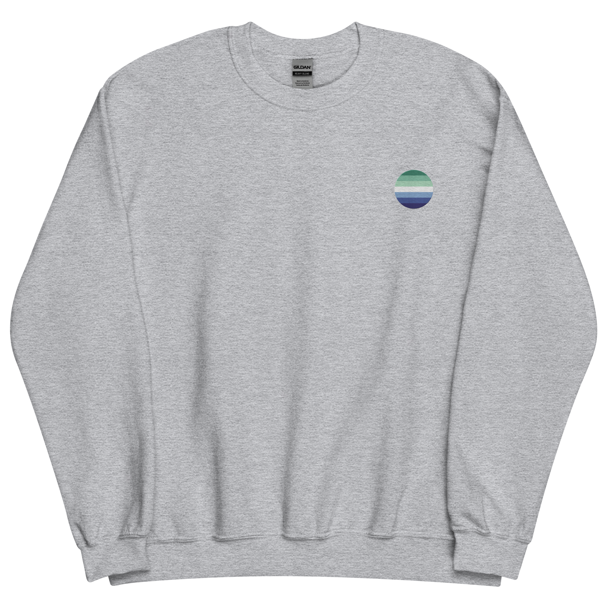 Gay Pride Flag Embroidered Circle Sweatshirt: Celebratory LGBTQ+ Pride Design