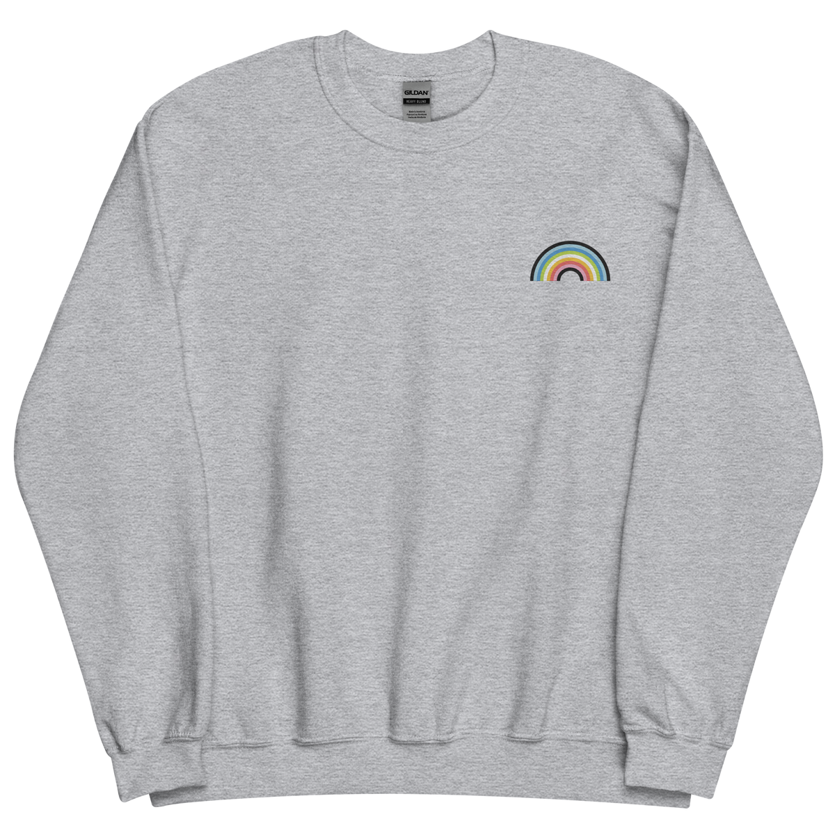 Embroidered Queer Rainbow Sweater: Pride Flag LGBTQ+ Design