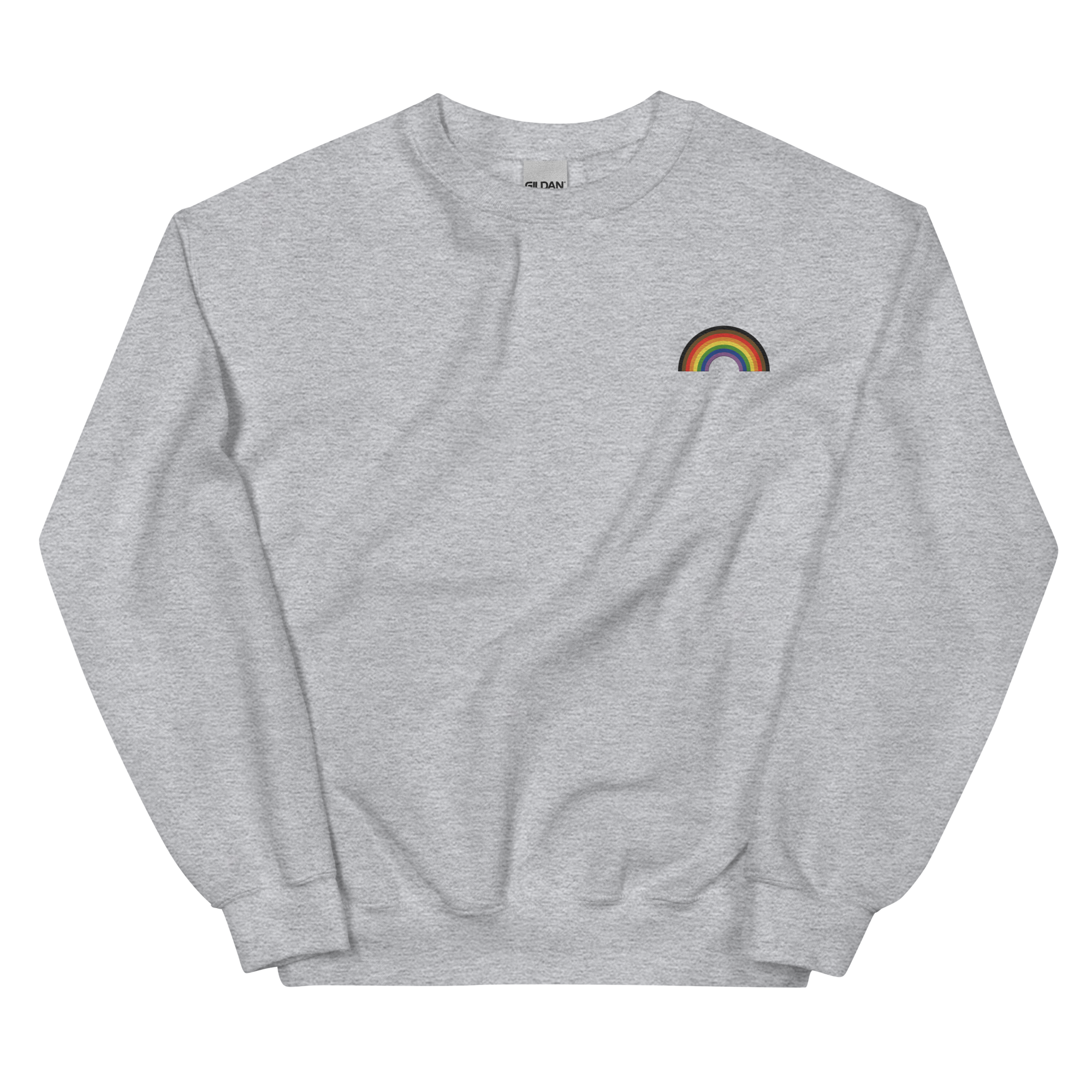 Embroidered Philly Pride Rainbow Sweater: Pride Flag LGBTQ+ Design