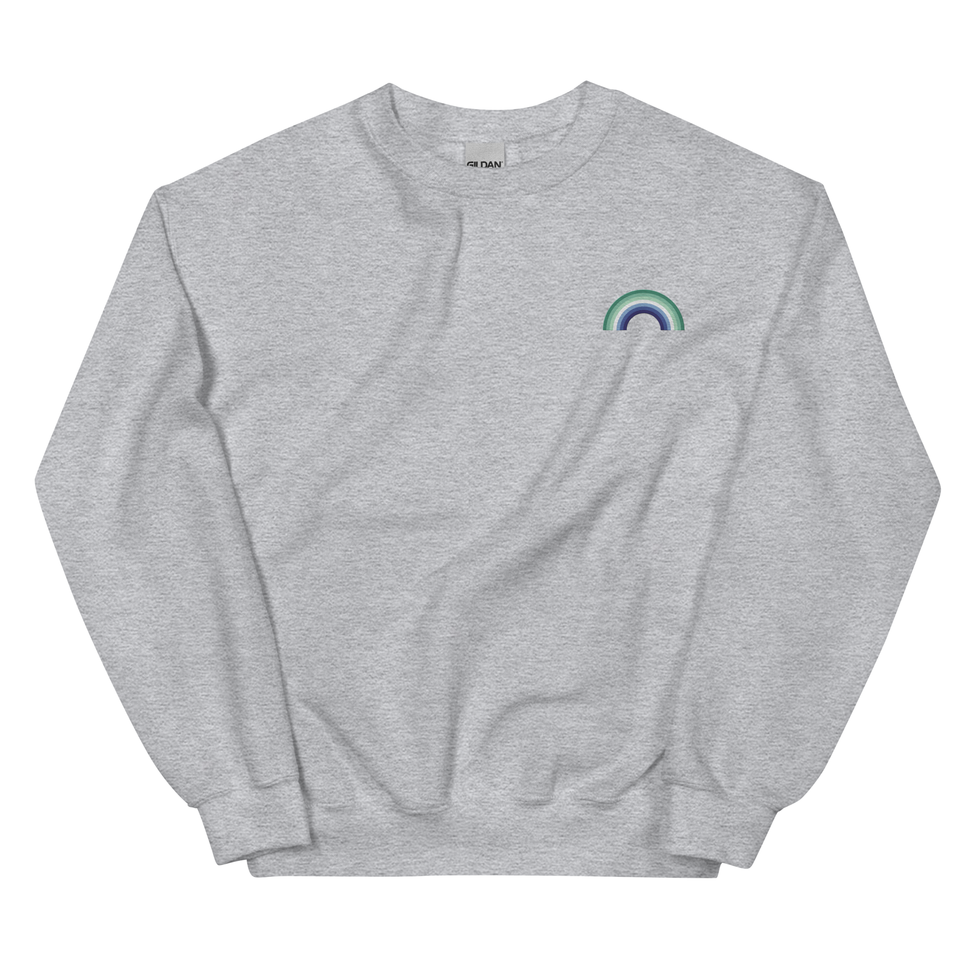 Embroidered Gay Pride Rainbow Sweater: Pride Flag LGBTQ+ Design