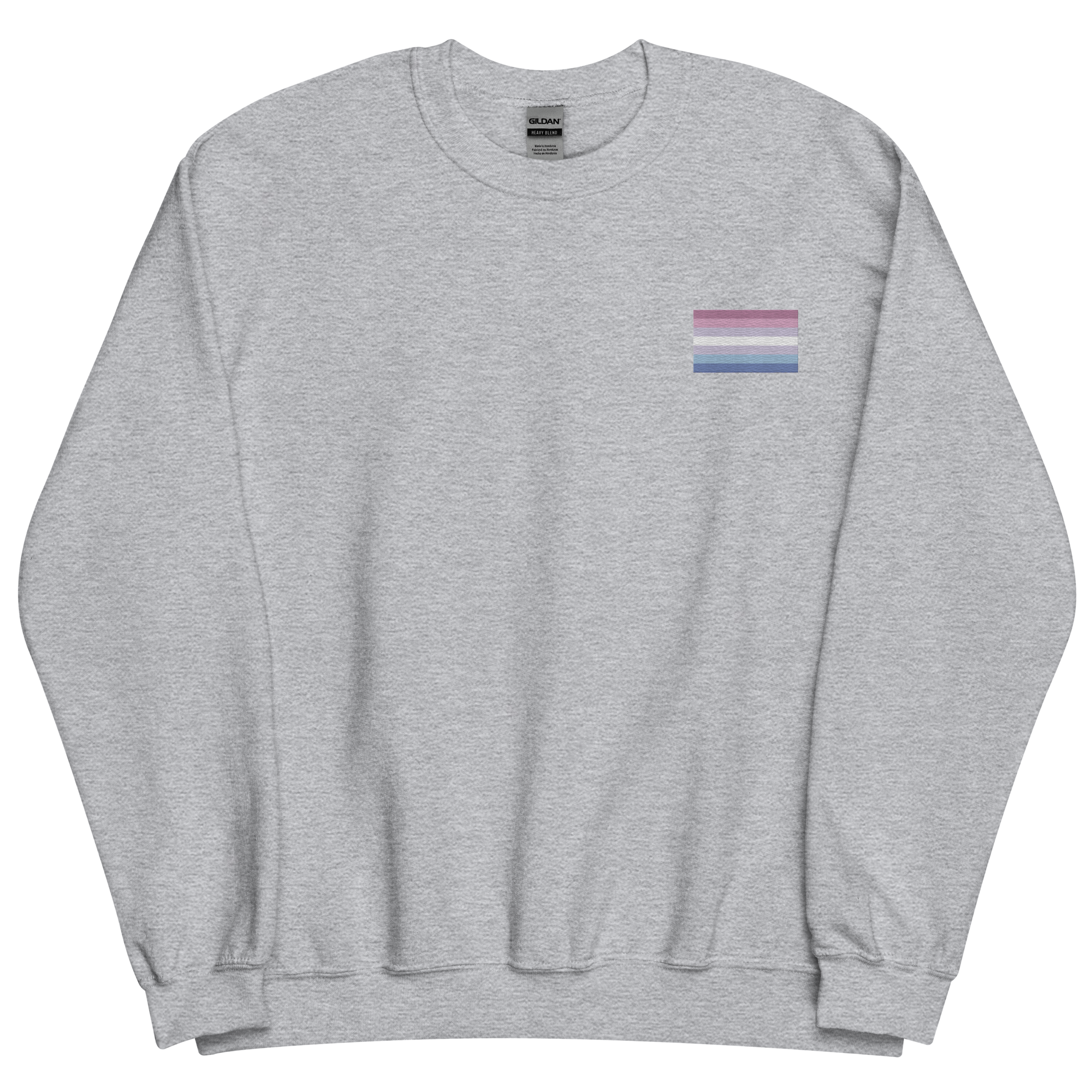 Bigender Pride Flag Embroidered Sweatshirt