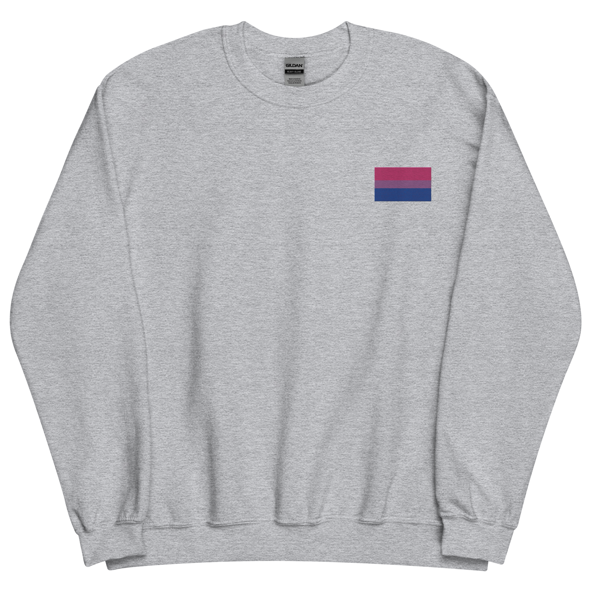 Bisexual Pride Flag Embroidered Sweatshirt