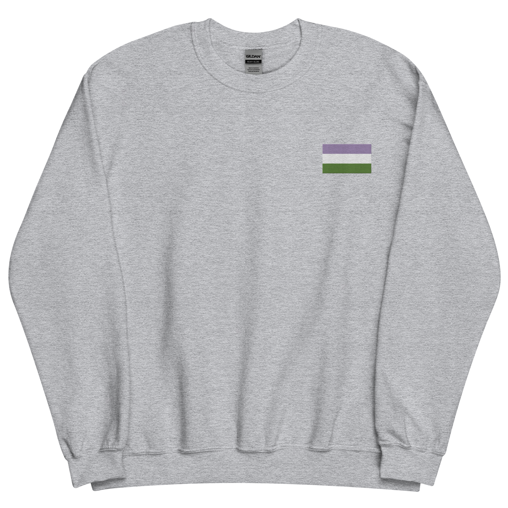 Genderqueer Pride Flag Embroidered Sweatshirt