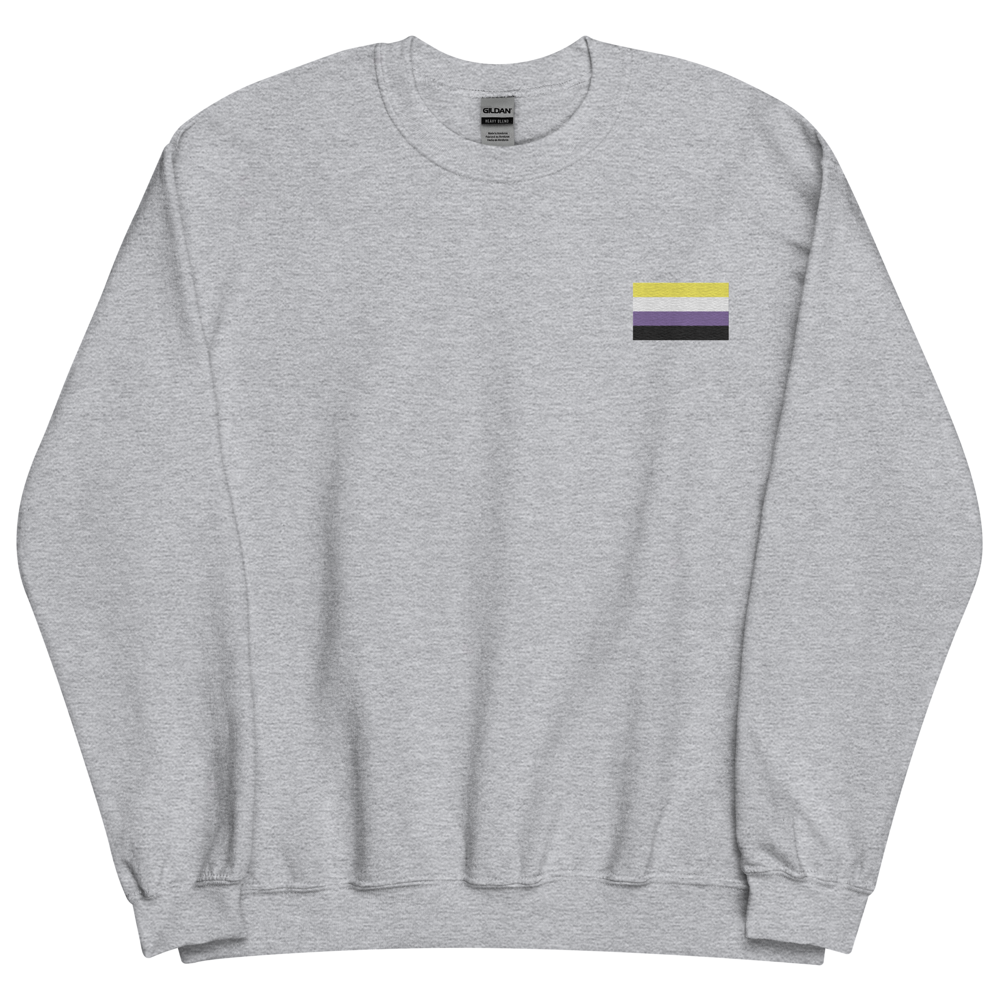 Nonbinary Pride Flag Embroidered Sweatshirt