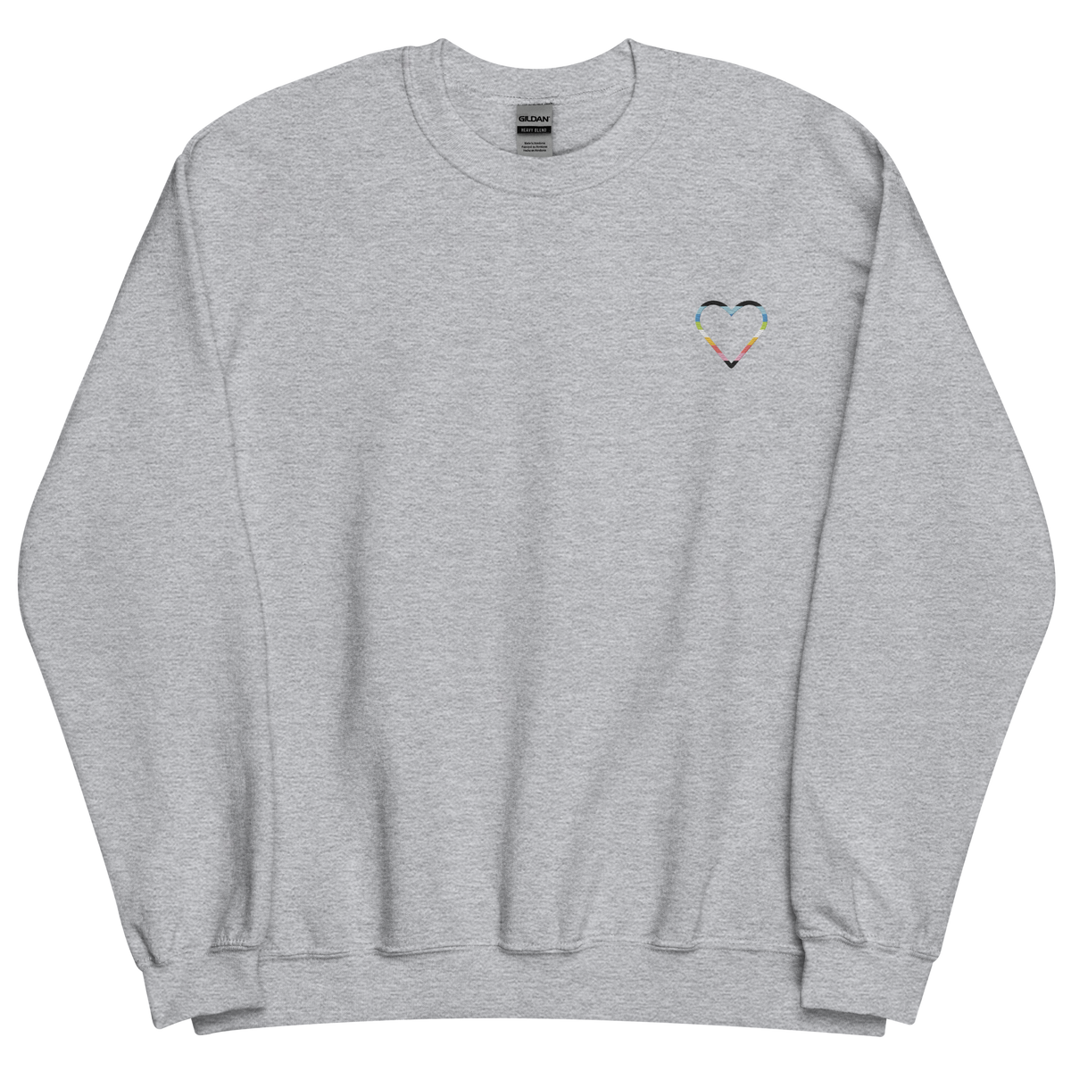Queer Heart Sweatshirt: Embroidered Pride Sweater