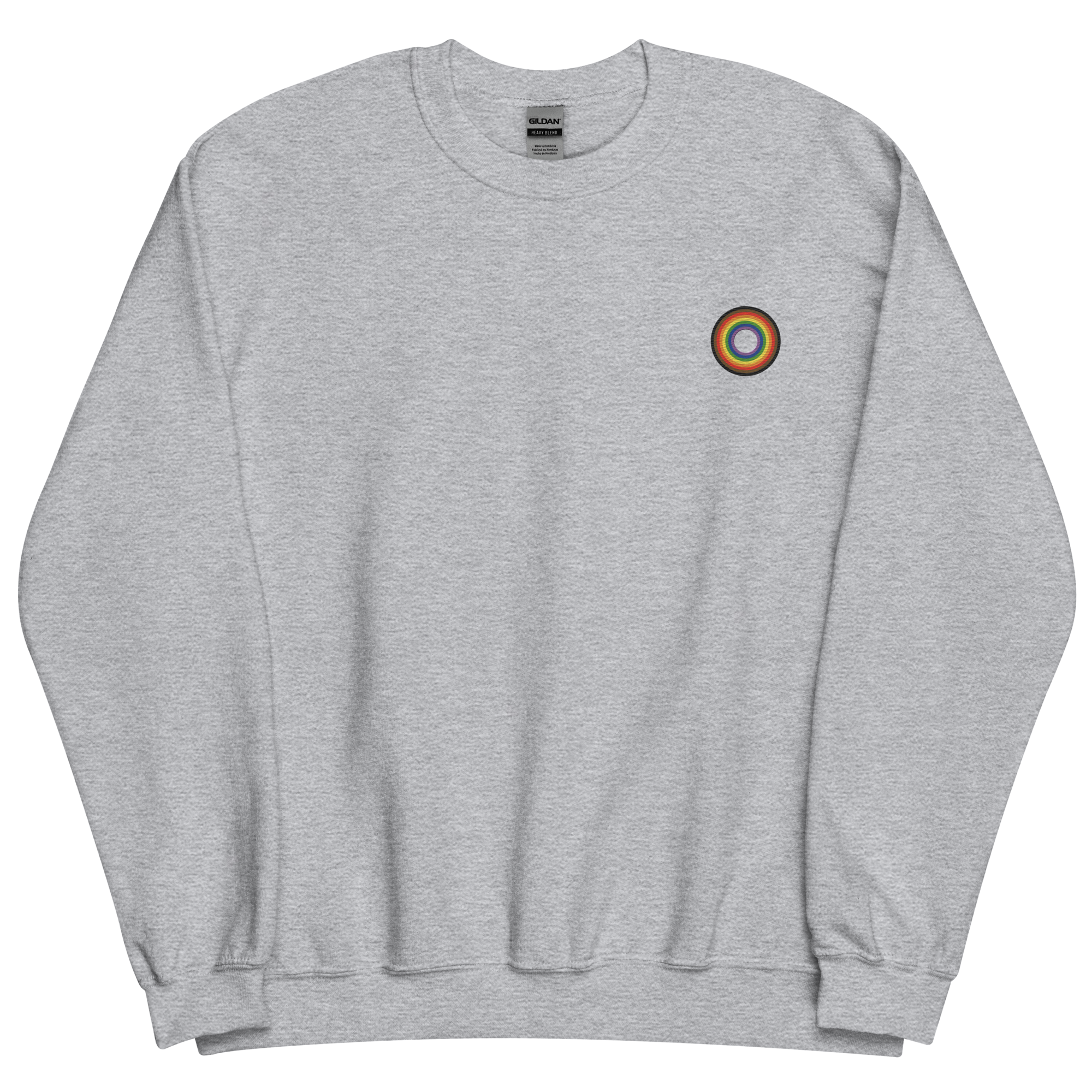 Embroidered Sweatshirt: Philly Pride Ring Emblem Design
