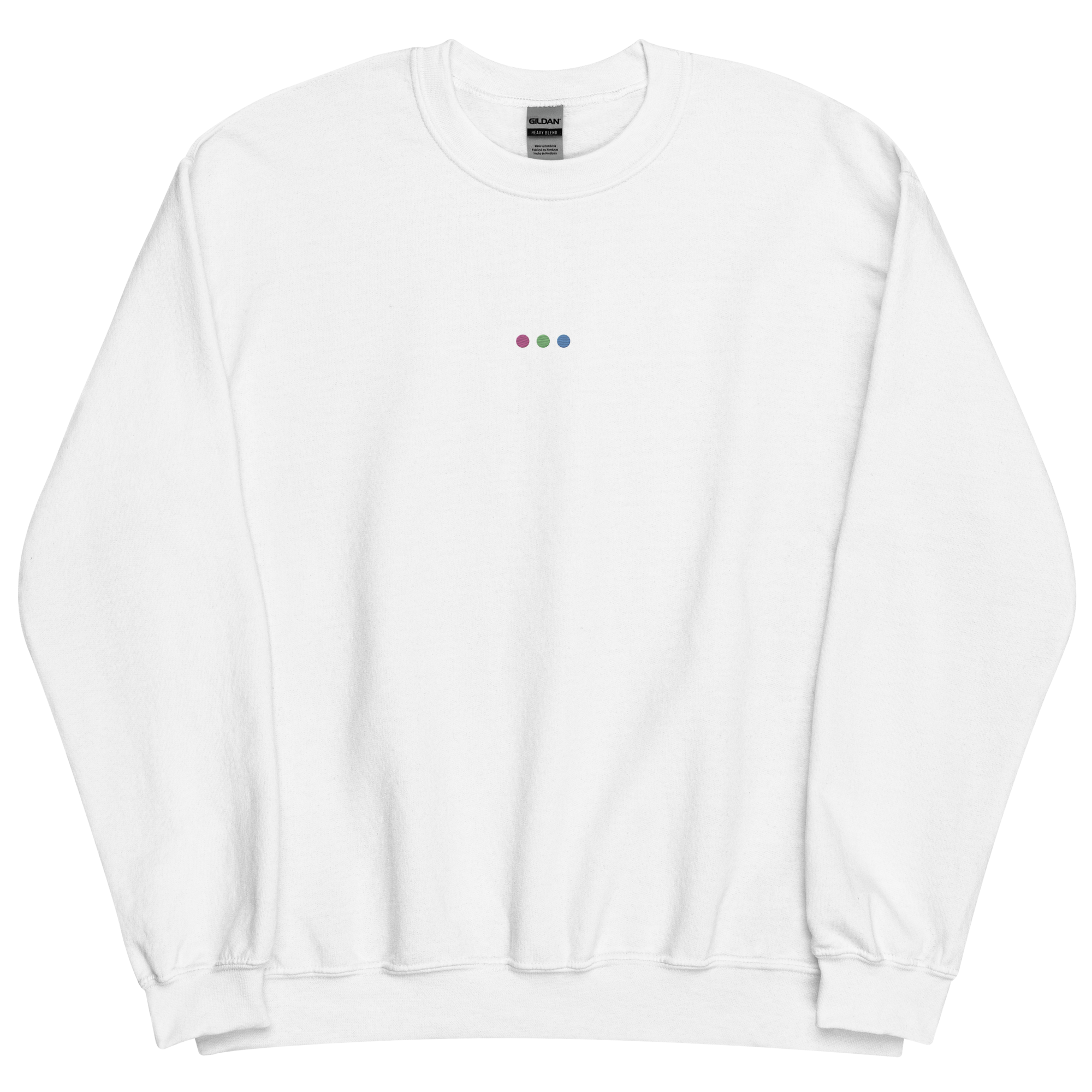 Embroidered Polysexual Sweatshirt: Pride Flag Horizontal Circle Design