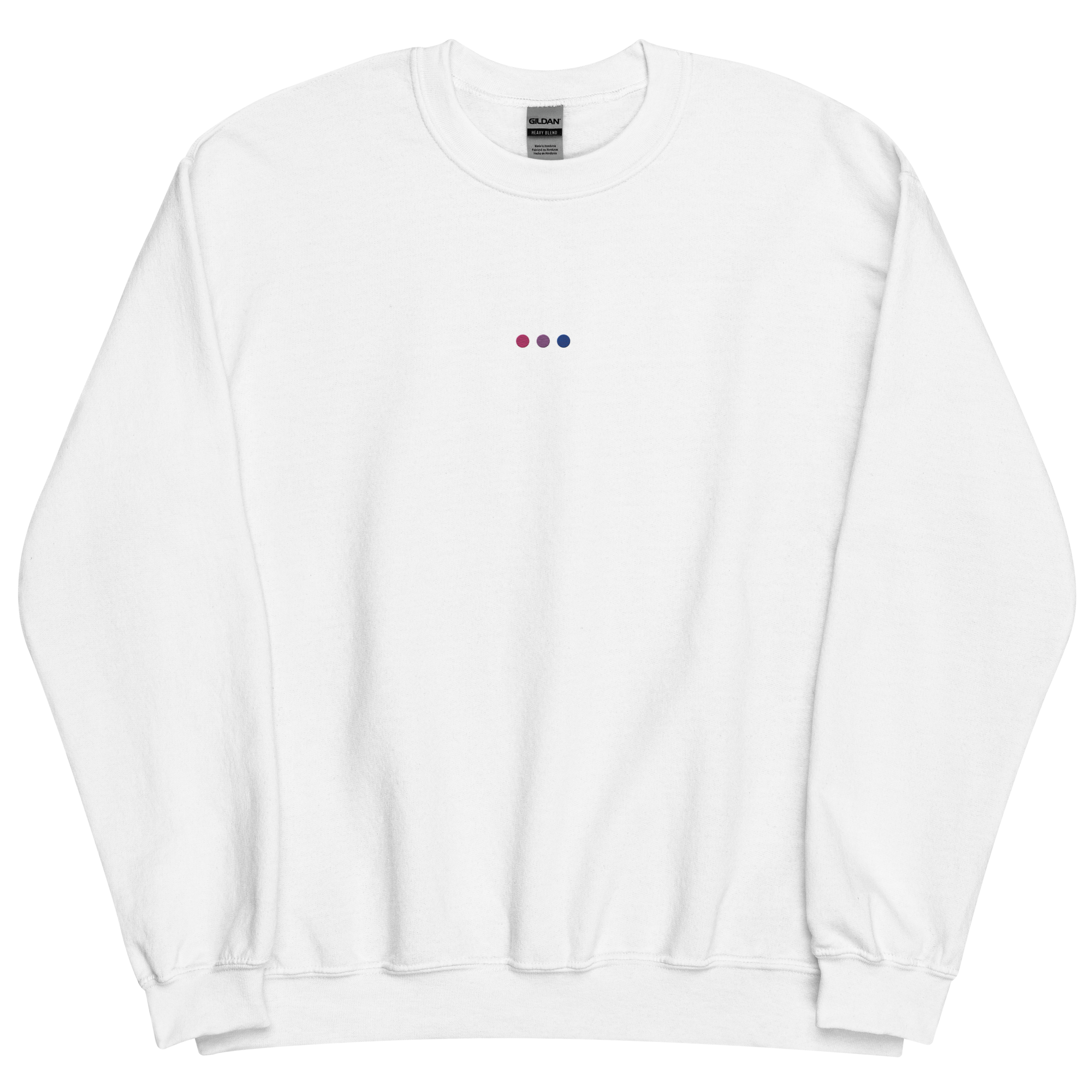 Embroidered Bisexual Sweatshirt: Pride Flag Horizontal Circle Design