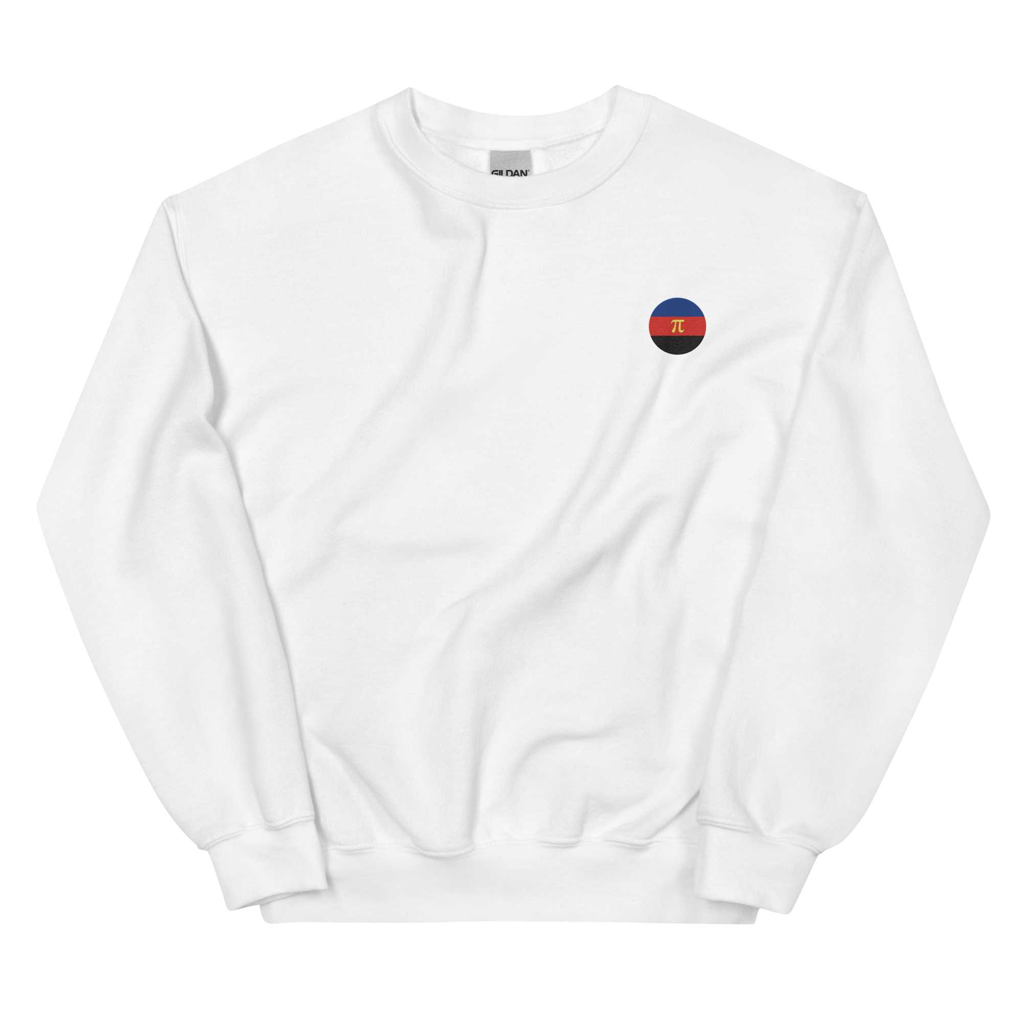 Polyamory Flag Embroidered Circle Sweatshirt: Celebratory LGBTQ+ Pride Design