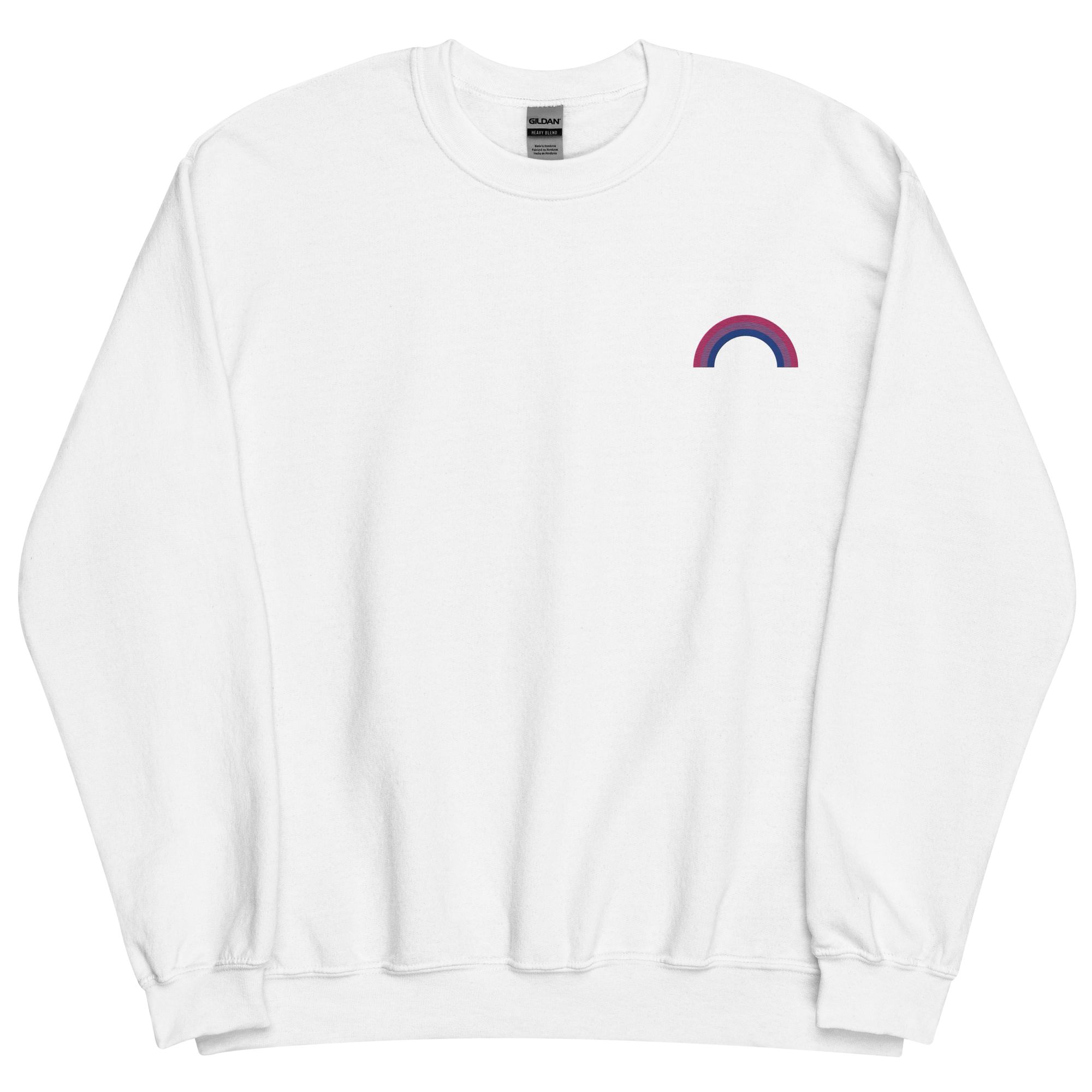 Embroidered Bisexual Rainbow Sweater: Pride Flag LGBTQ+ Design
