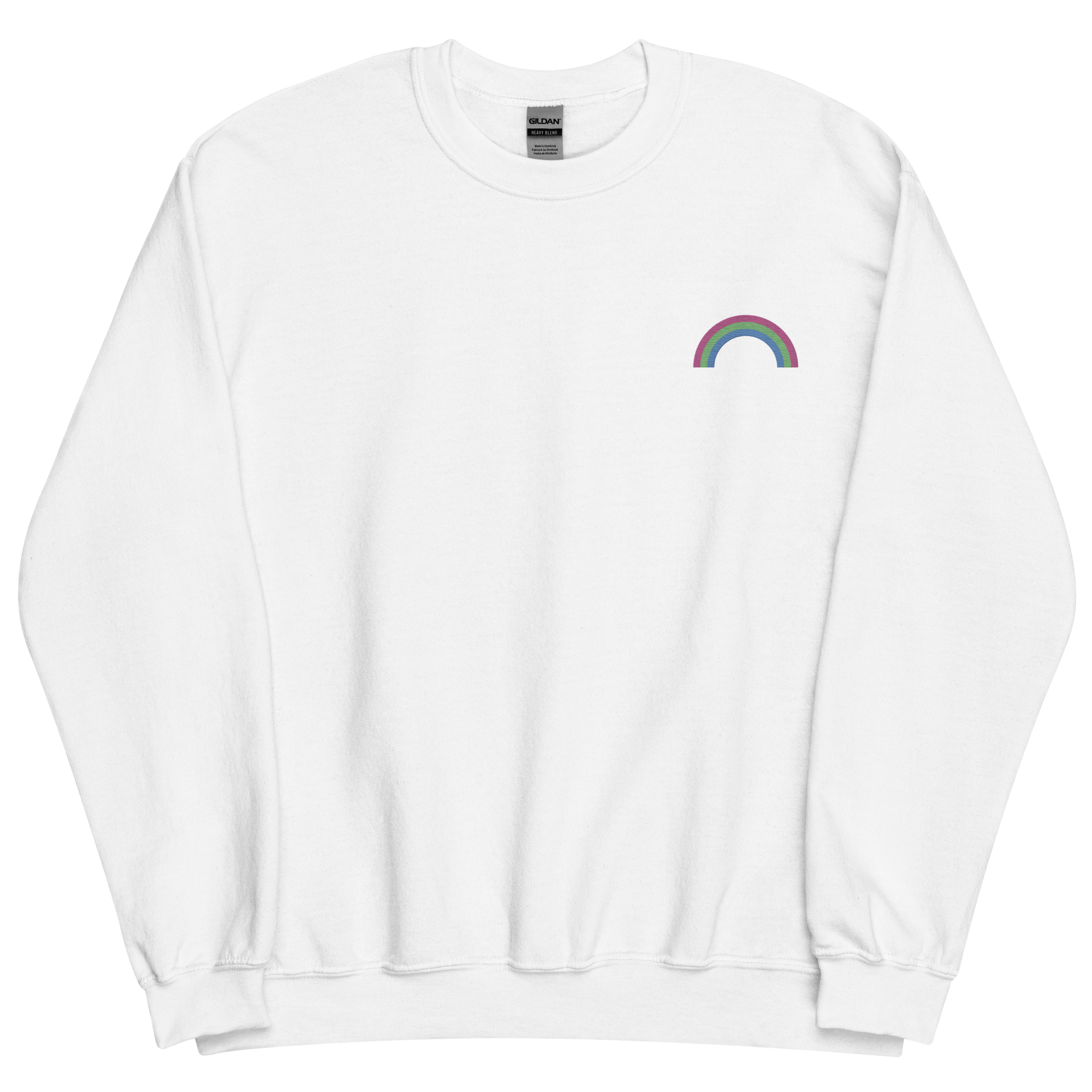 Embroidered Polysexual Rainbow Sweater: Pride Flag LGBTQ+ Design
