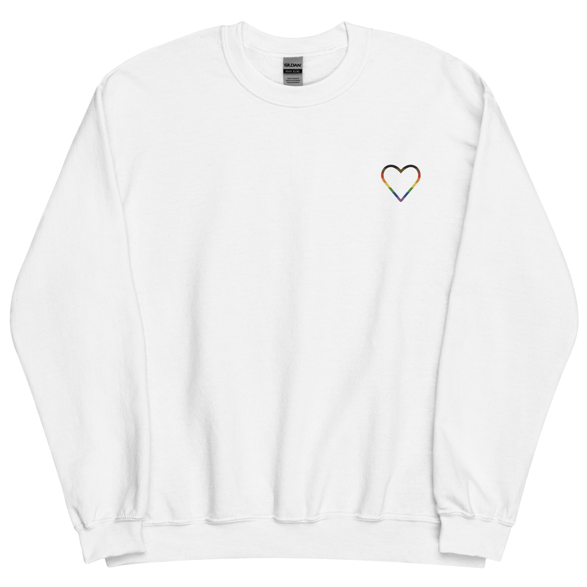 Philly Pride Heart Sweatshirt: Embroidered Pride Sweater