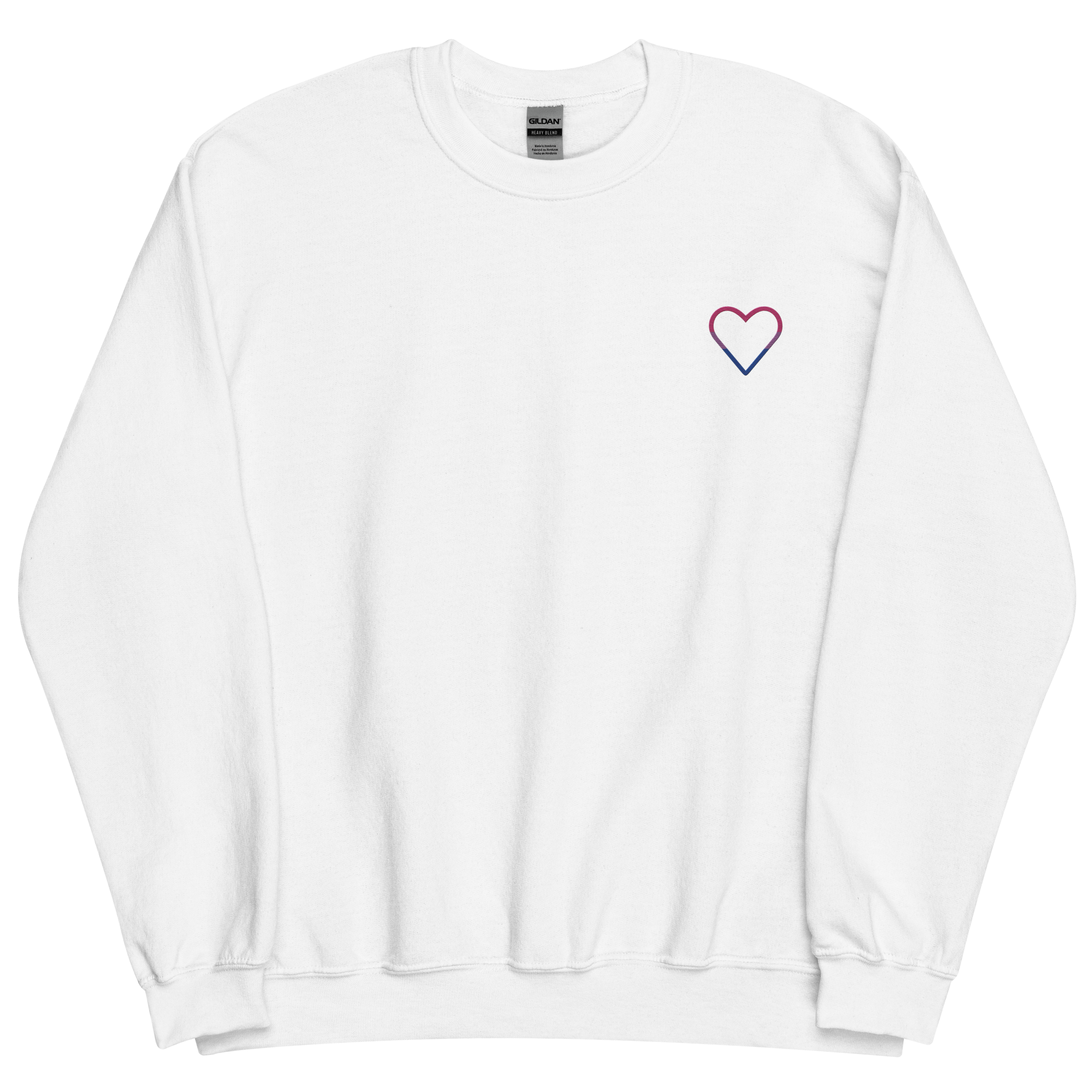 Bisexual Heart Sweatshirt: Embroidered Pride Sweater