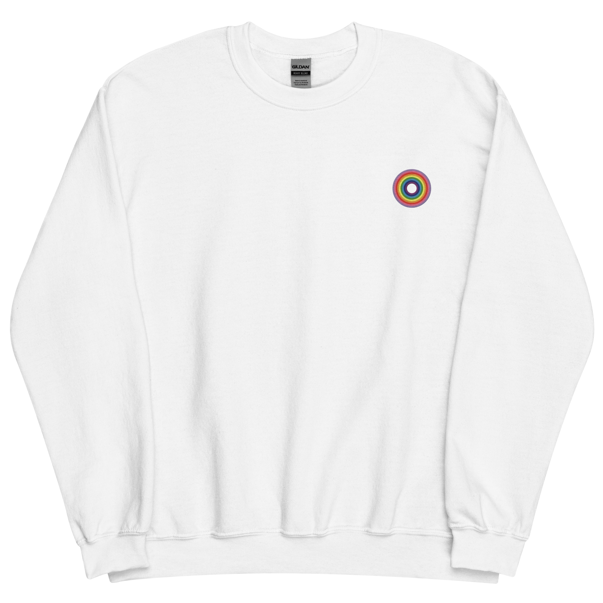 Embroidered Sweatshirt: Gilbert Baker Pride Ring Emblem Design