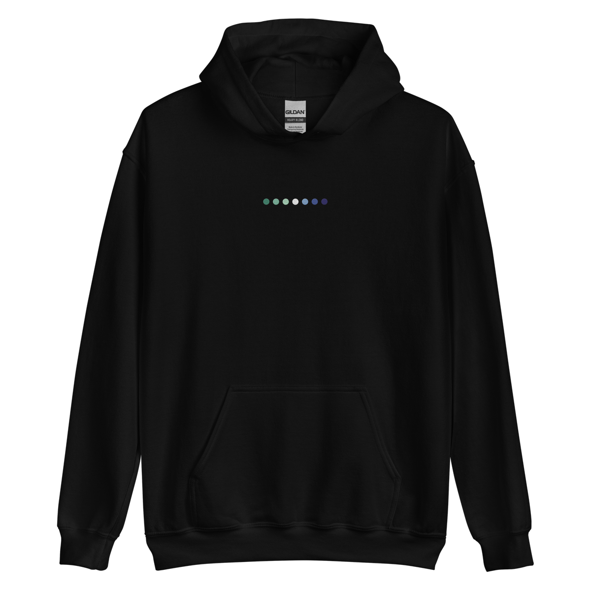 Embroidered Gay Pride Hoodie: Pride Flag Horizontal Circle Design