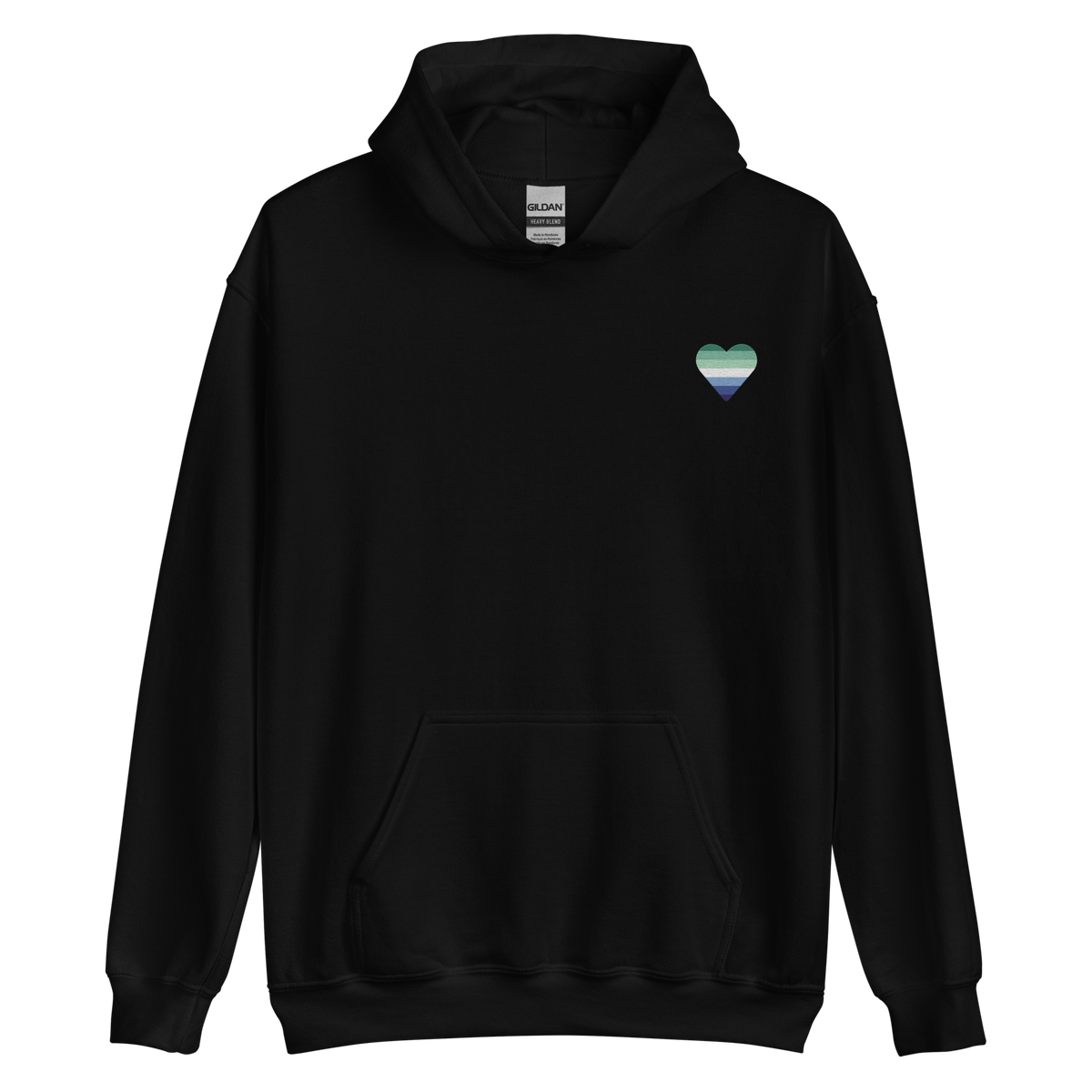 Gay Pride Flag Embroidered Heart Hoodie: Celebratory LGBTQ+ Pride Design