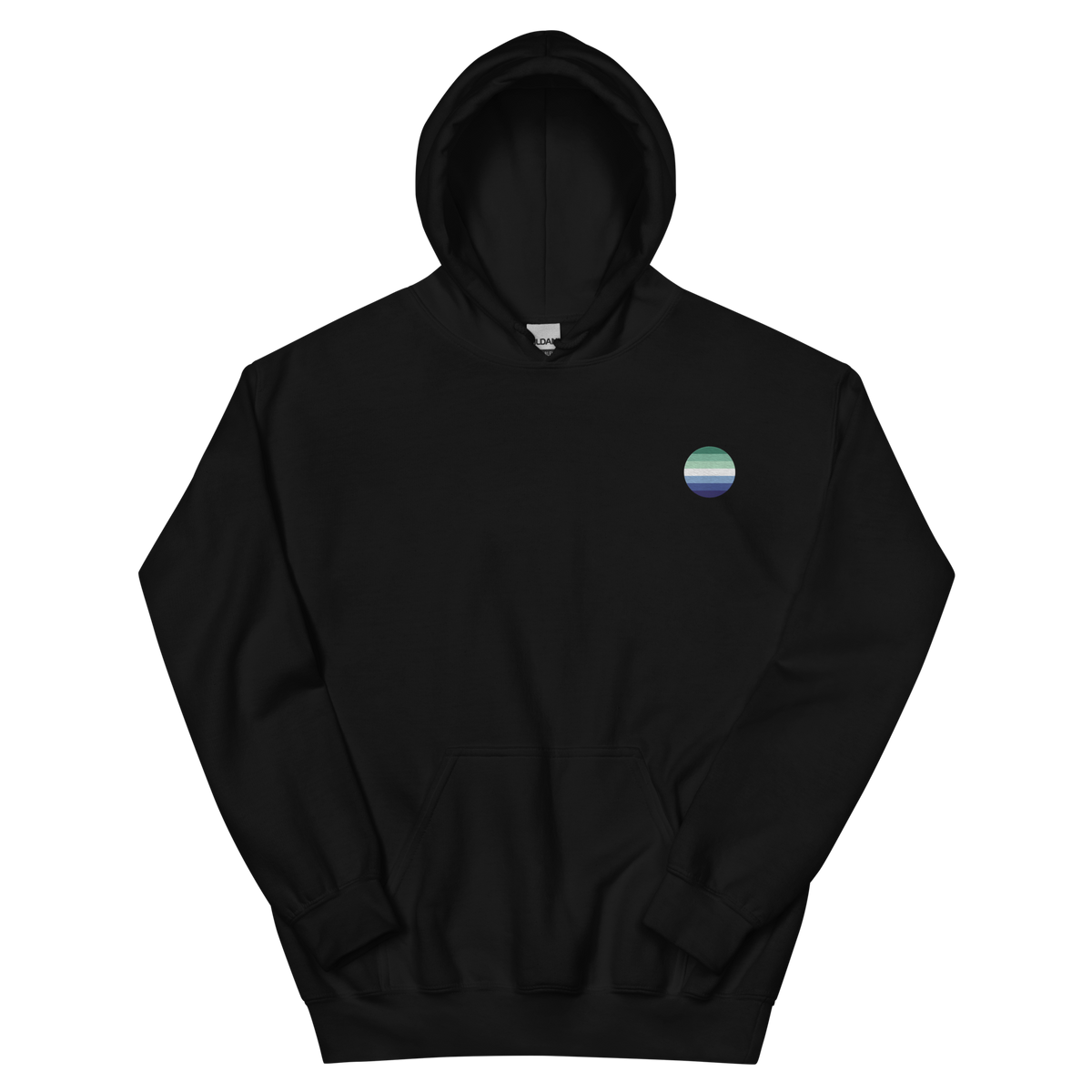 Gay Pride Flag Embroidered Circle Hoodie: Celebratory LGBTQ+ Pride Design