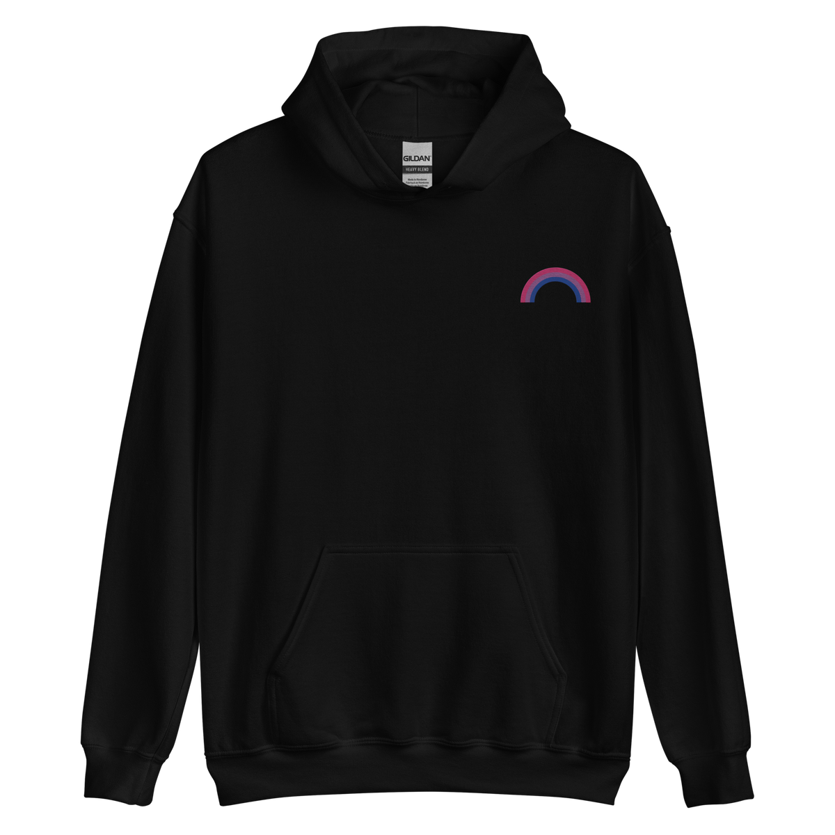 Embroidered Bisexual Rainbow Hoodie: Pride Flag LGBTQ+ Design