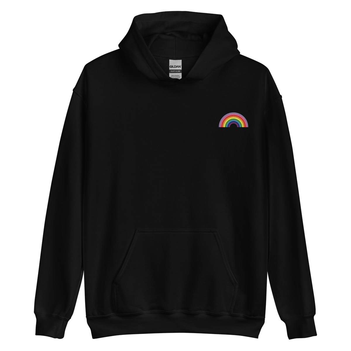 Embroidered Gilbert Baker Pride Rainbow Hoodie: Pride Flag LGBTQ+ Design