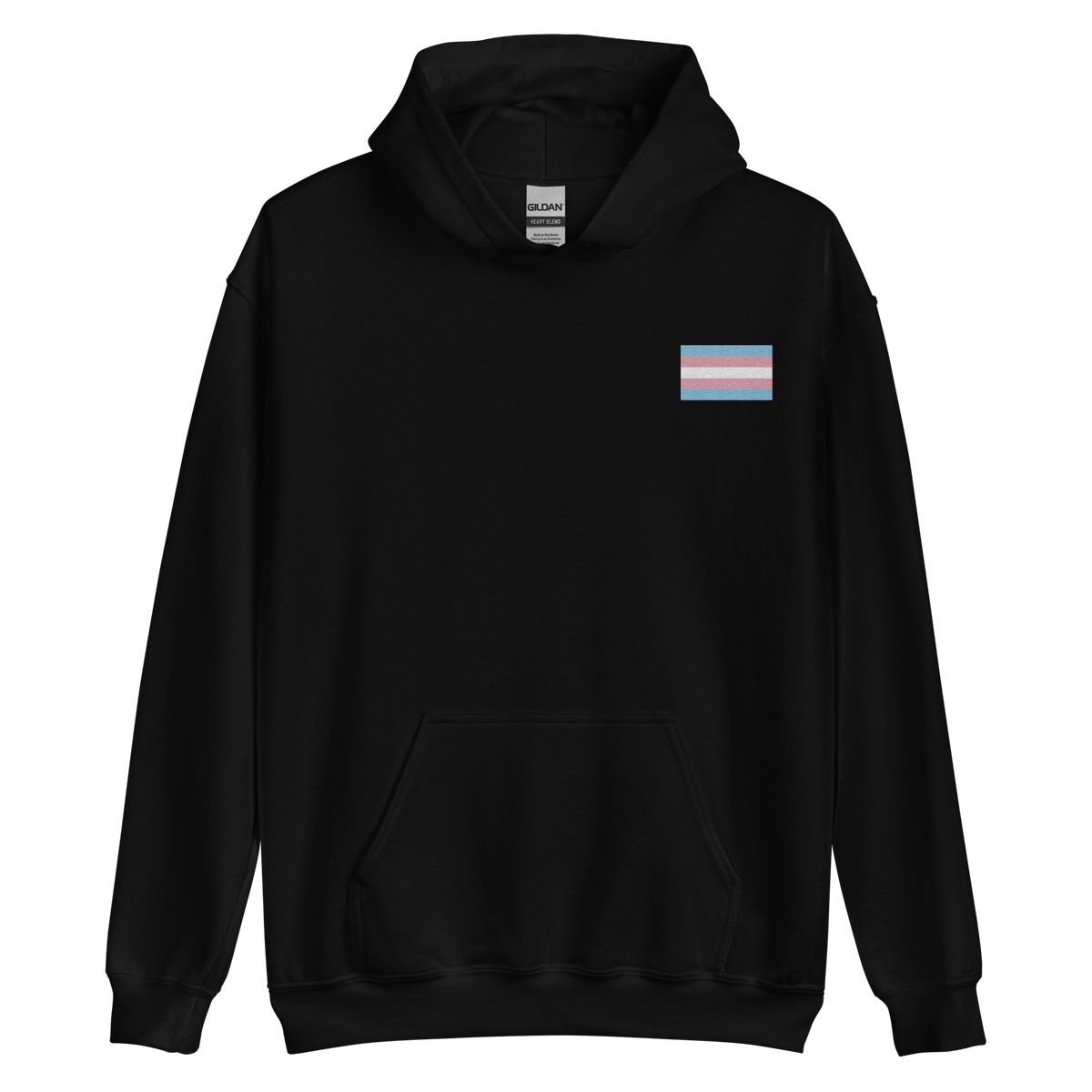 Transgender Pride Flag Embroidered Hoodie