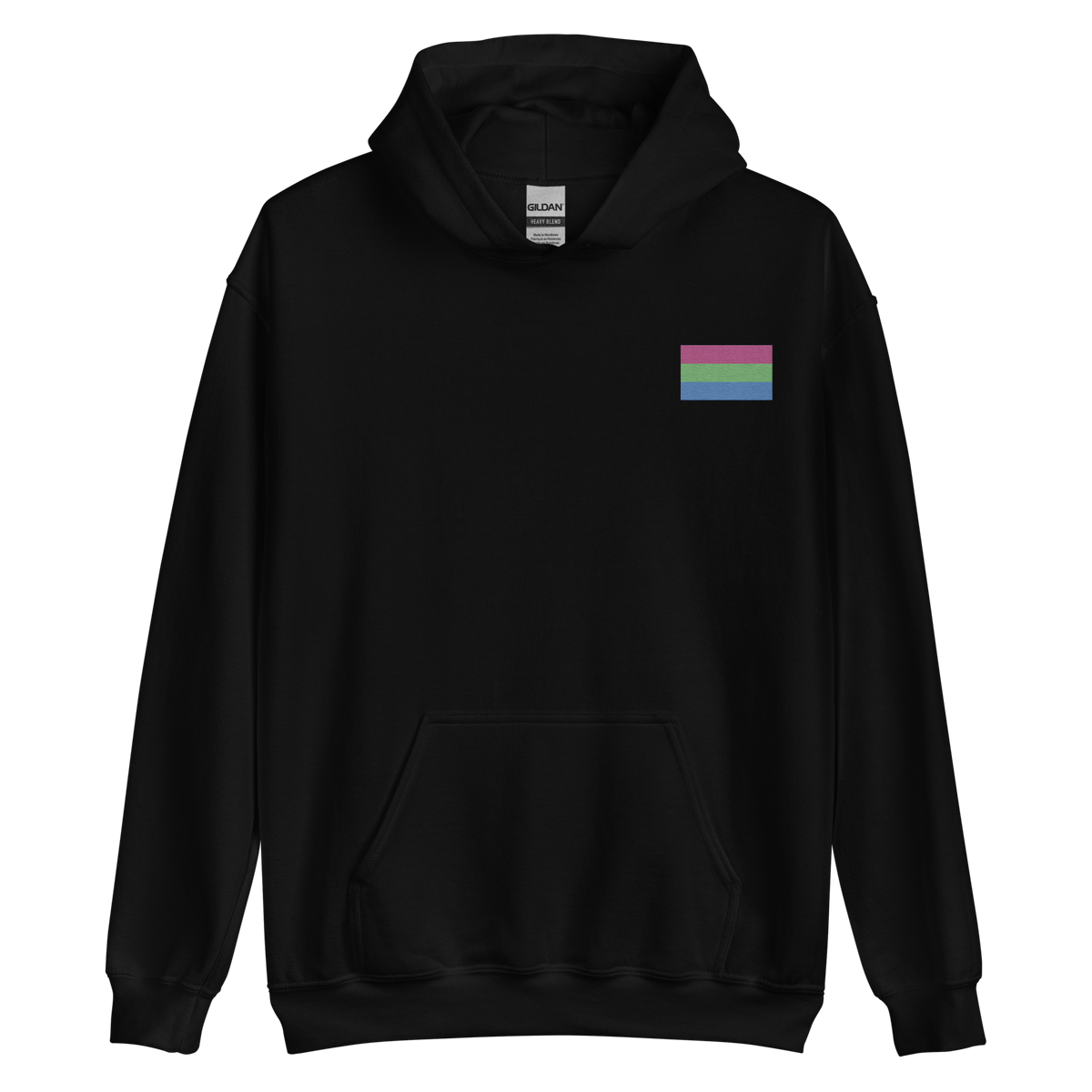 Polysexual Pride Flag Embroidered Hoodie