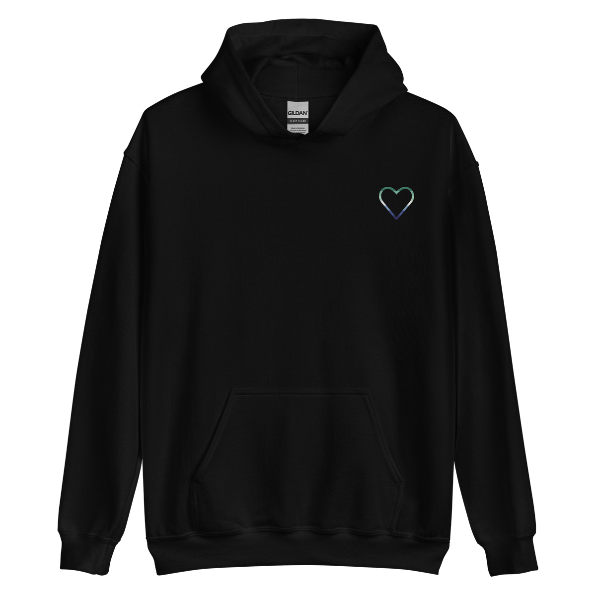 Gay Pride Heart Hoodie: Embroidered Pride Sweatshirt