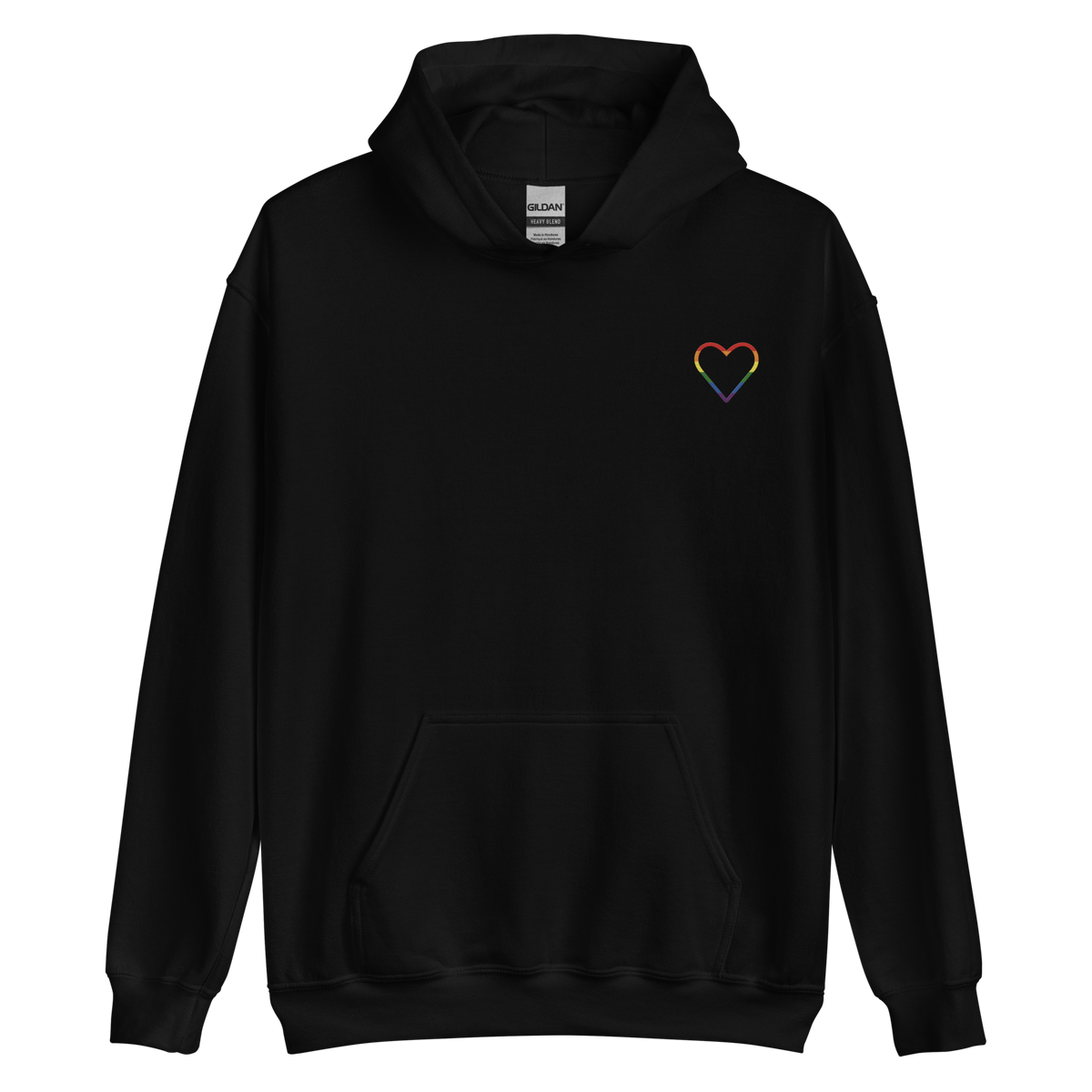 Pride Heart Hoodie: Embroidered Pride Sweatshirt