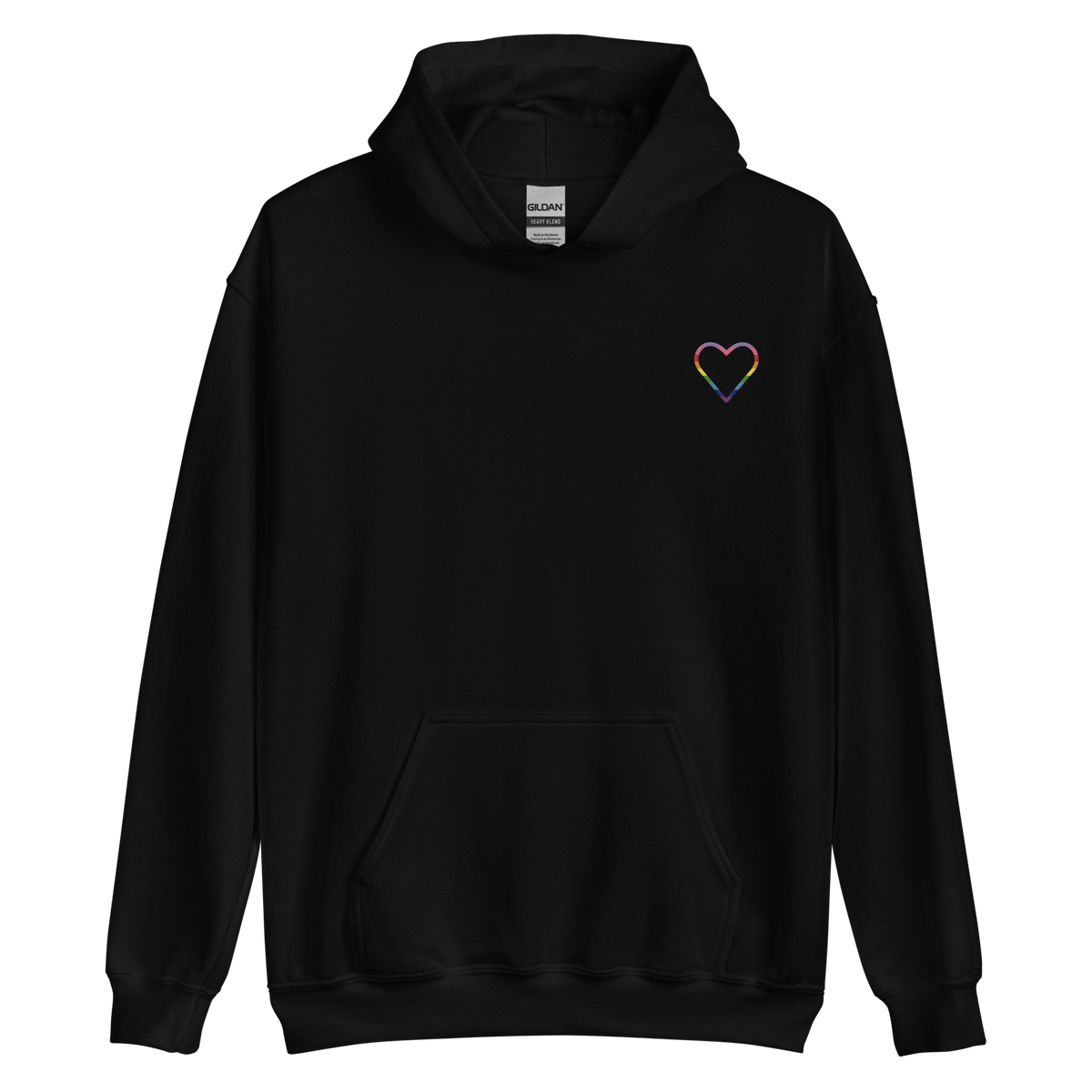 Gilbert Baker Pride Heart Hoodie: Embroidered Pride Sweatshirt