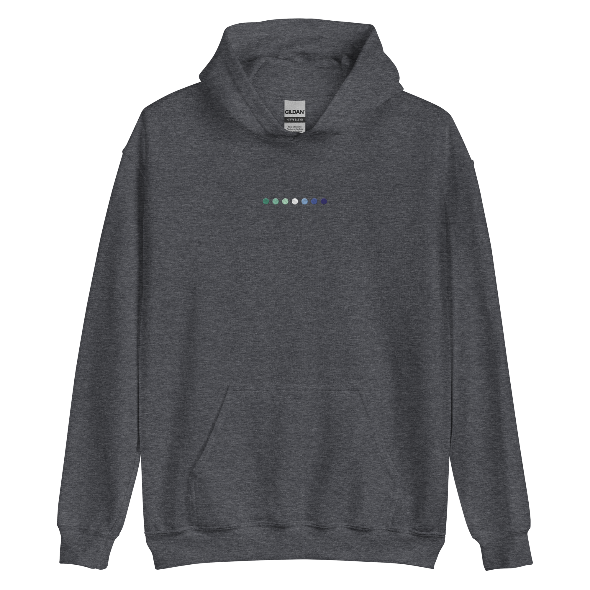 Embroidered Gay Pride Hoodie: Pride Flag Horizontal Circle Design