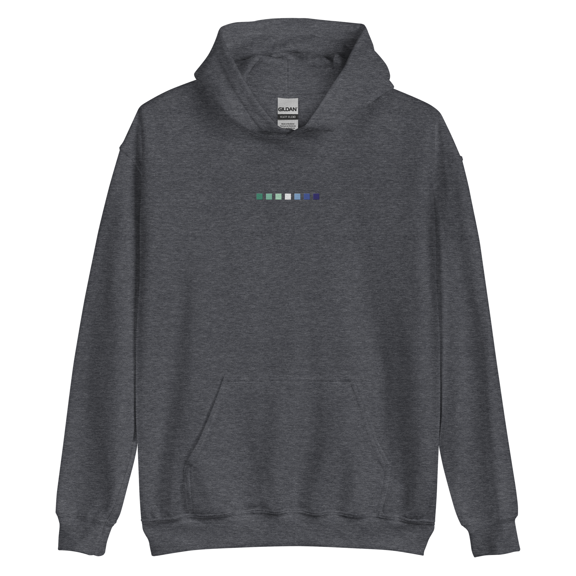 Embroidered Gay Pride Hoodie: Pride Flag Horizontal Square Design