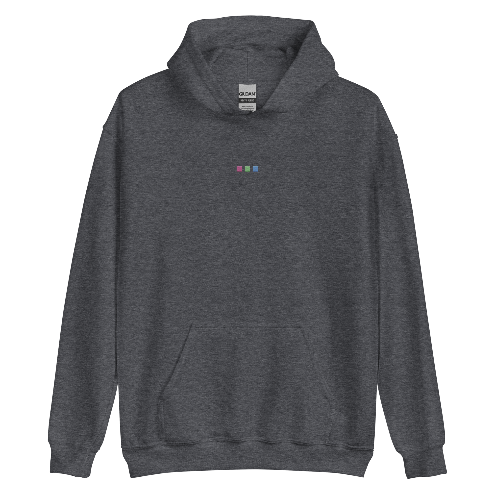 Embroidered Polysexual Hoodie: Pride Flag Horizontal Square Design