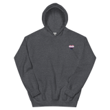 Genderfluid Flag Embroidered Heart Hoodie: Celebratory LGBTQ+ Pride Design