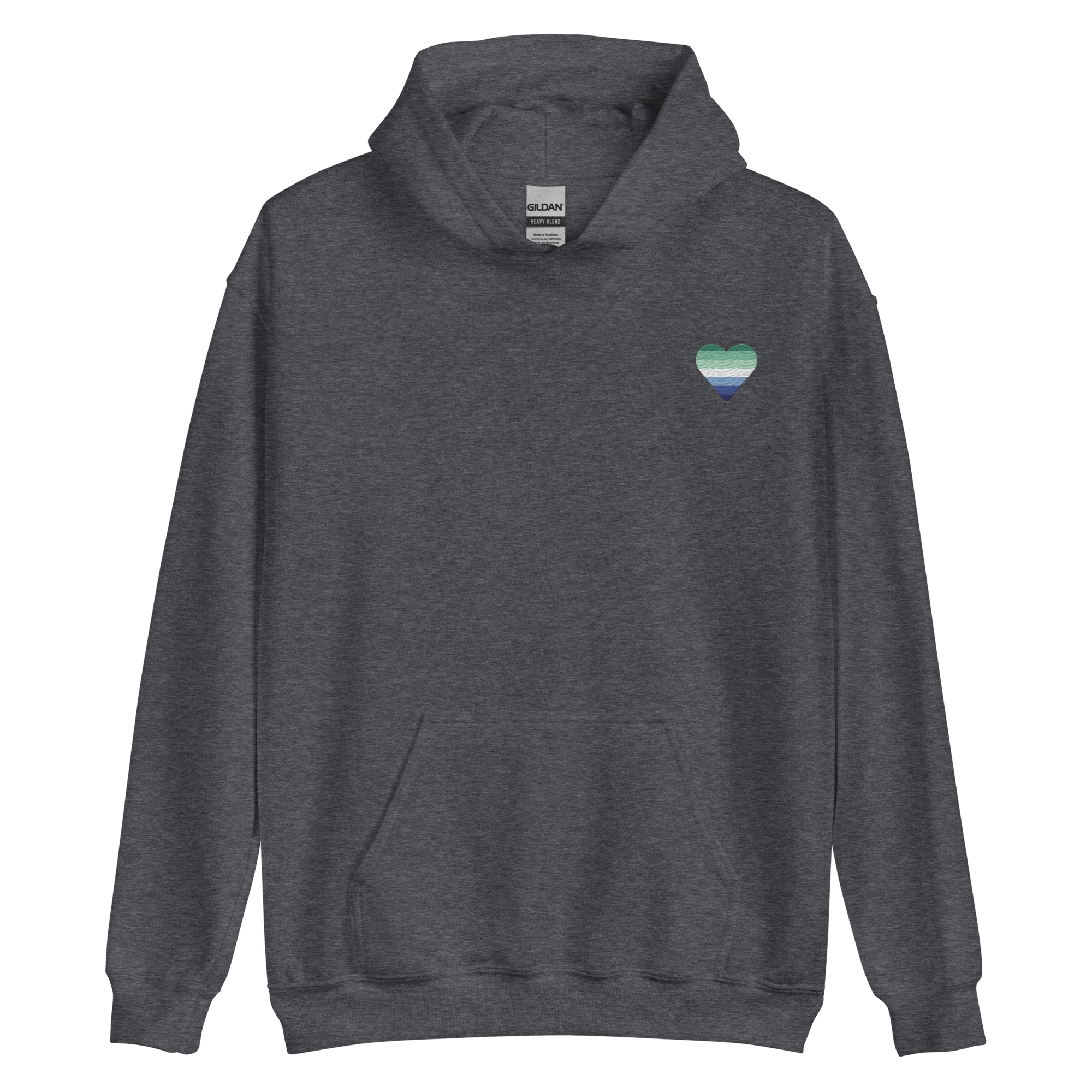 Gay Pride Flag Embroidered Heart Hoodie: Celebratory LGBTQ+ Pride Design