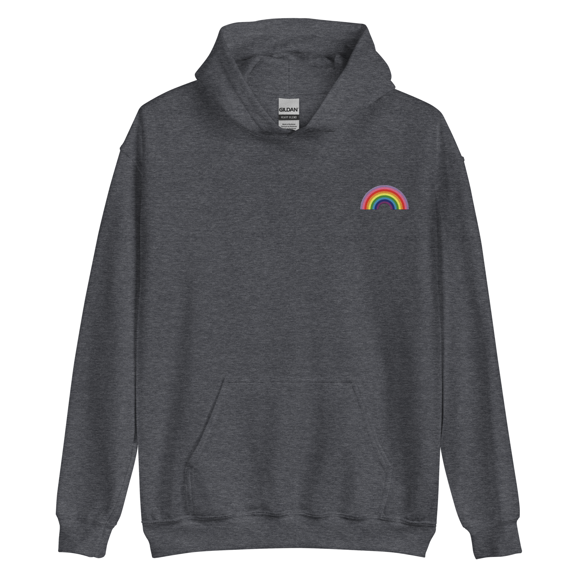 Embroidered Gilbert Baker Pride Rainbow Hoodie: Pride Flag LGBTQ+ Design