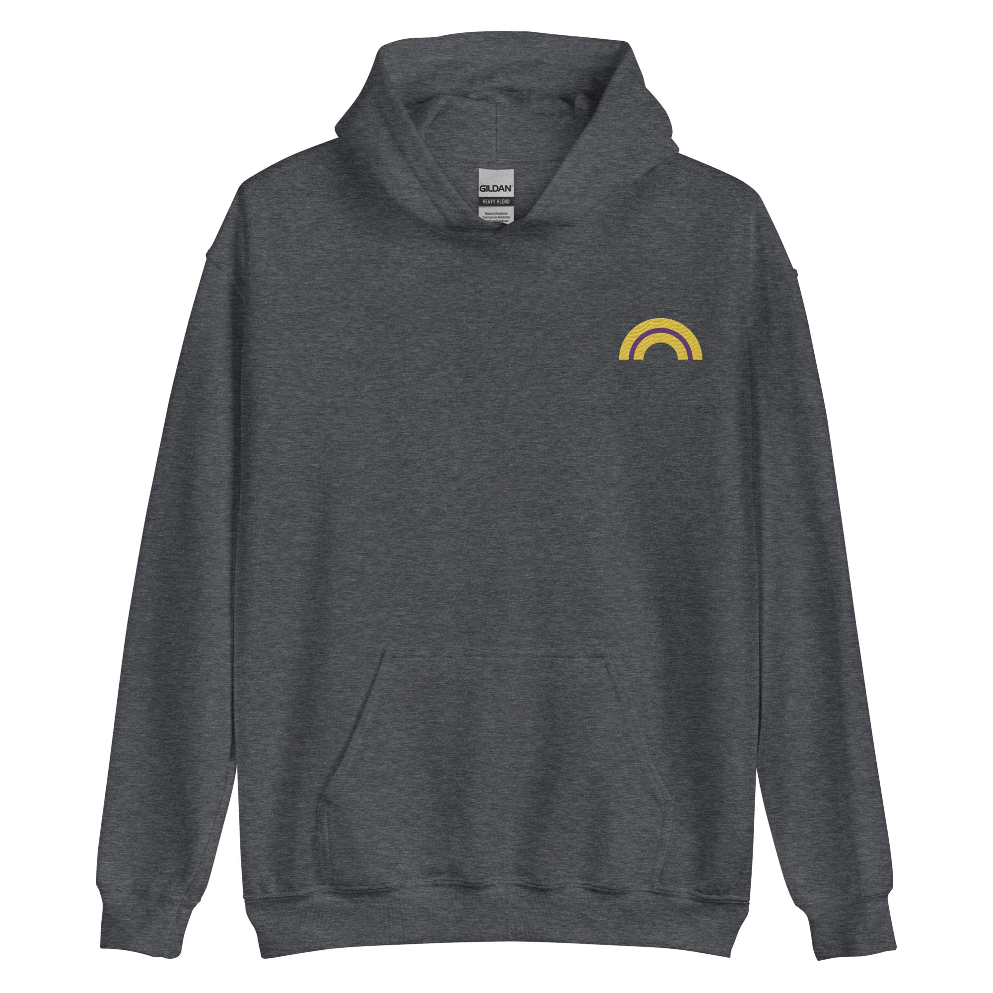 Embroidered Intersex Rainbow Hoodie: Pride Flag LGBTQ+ Design