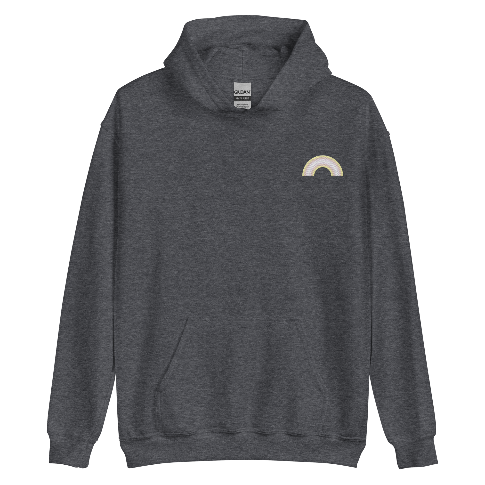 Embroidered Pangender Rainbow Hoodie: Pride Flag LGBTQ+ Design