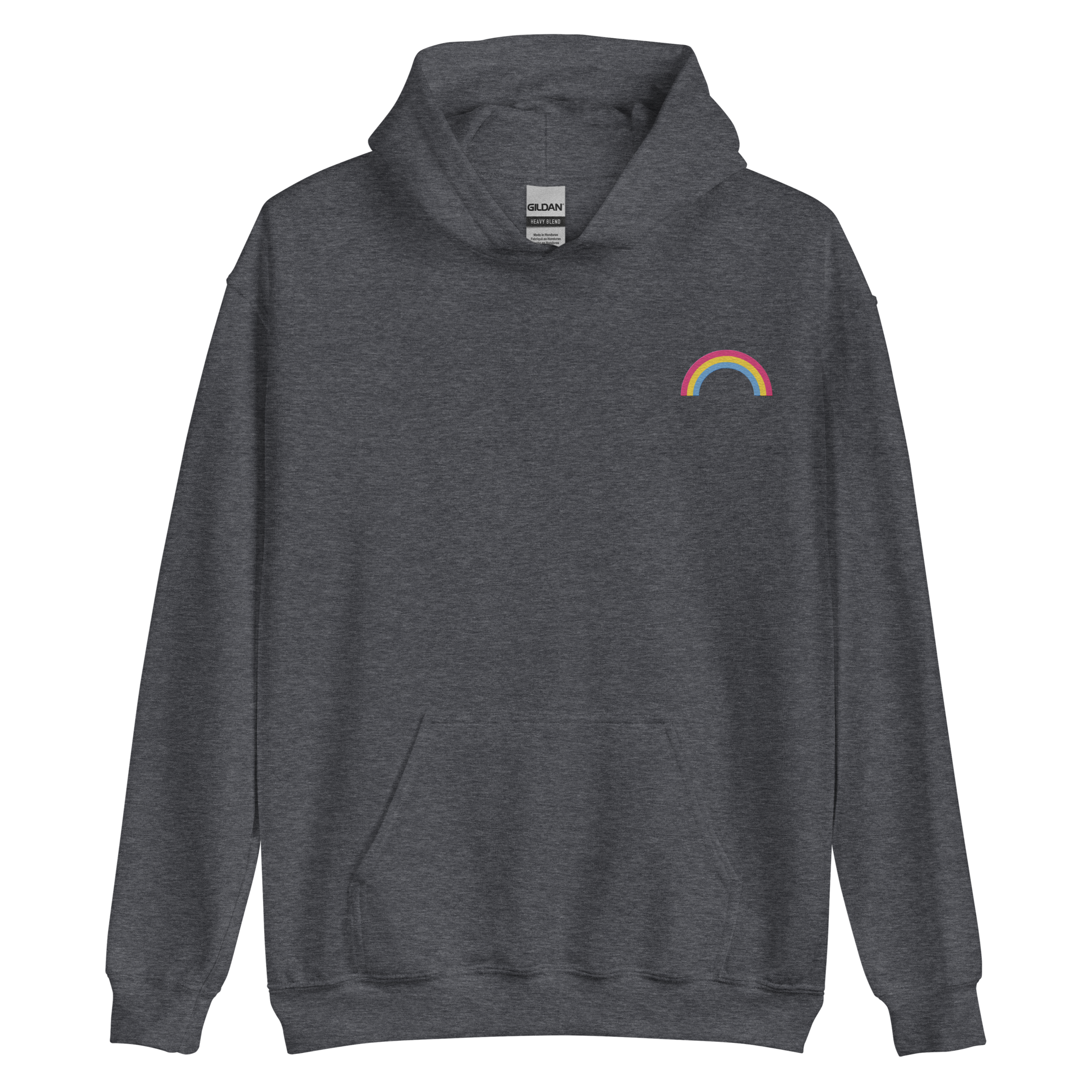 Embroidered Pansexual Rainbow Hoodie: Pride Flag LGBTQ+ Design