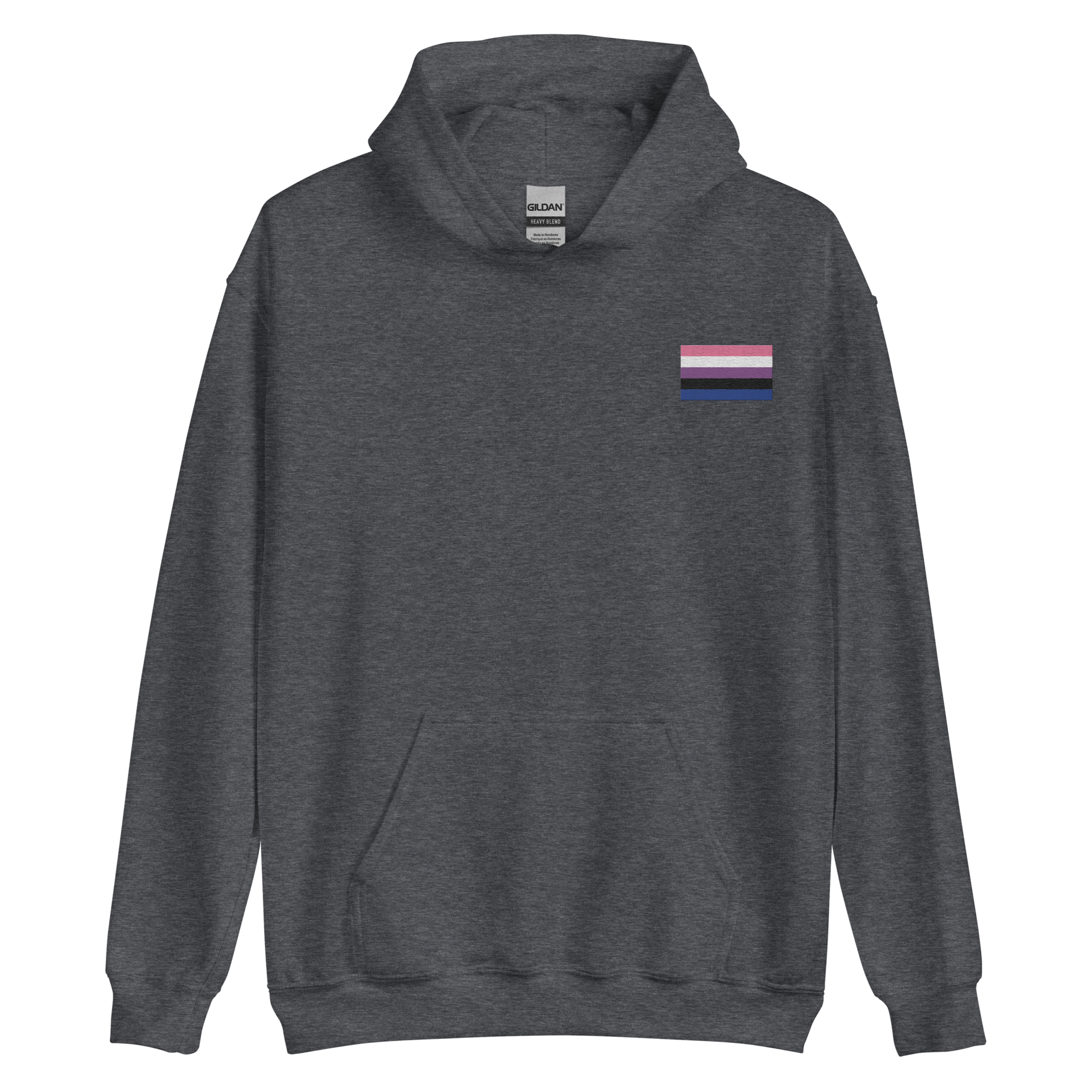 Genderfluid Pride Flag Embroidered Hoodie