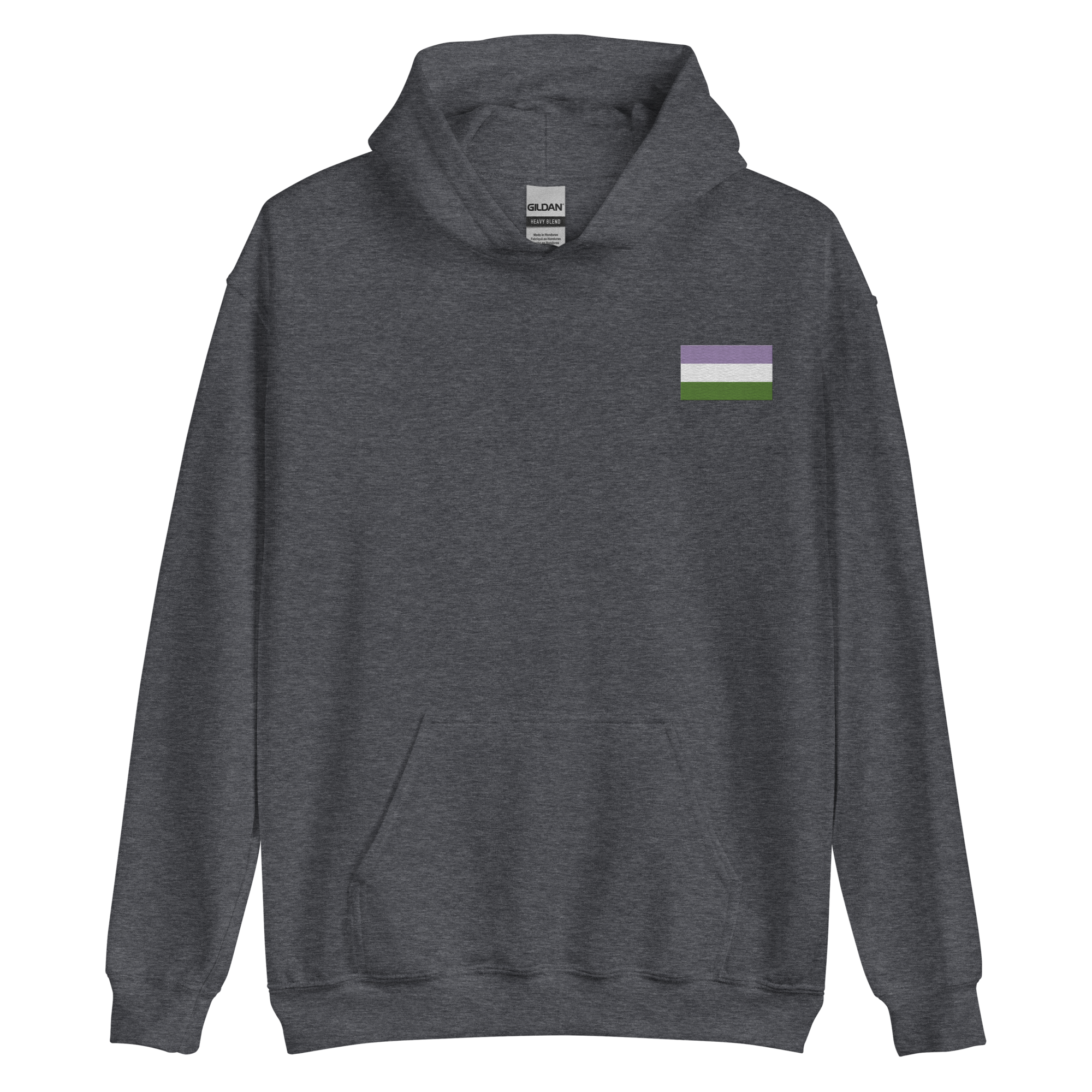 Genderqueer Pride Flag Embroidered Hoodie
