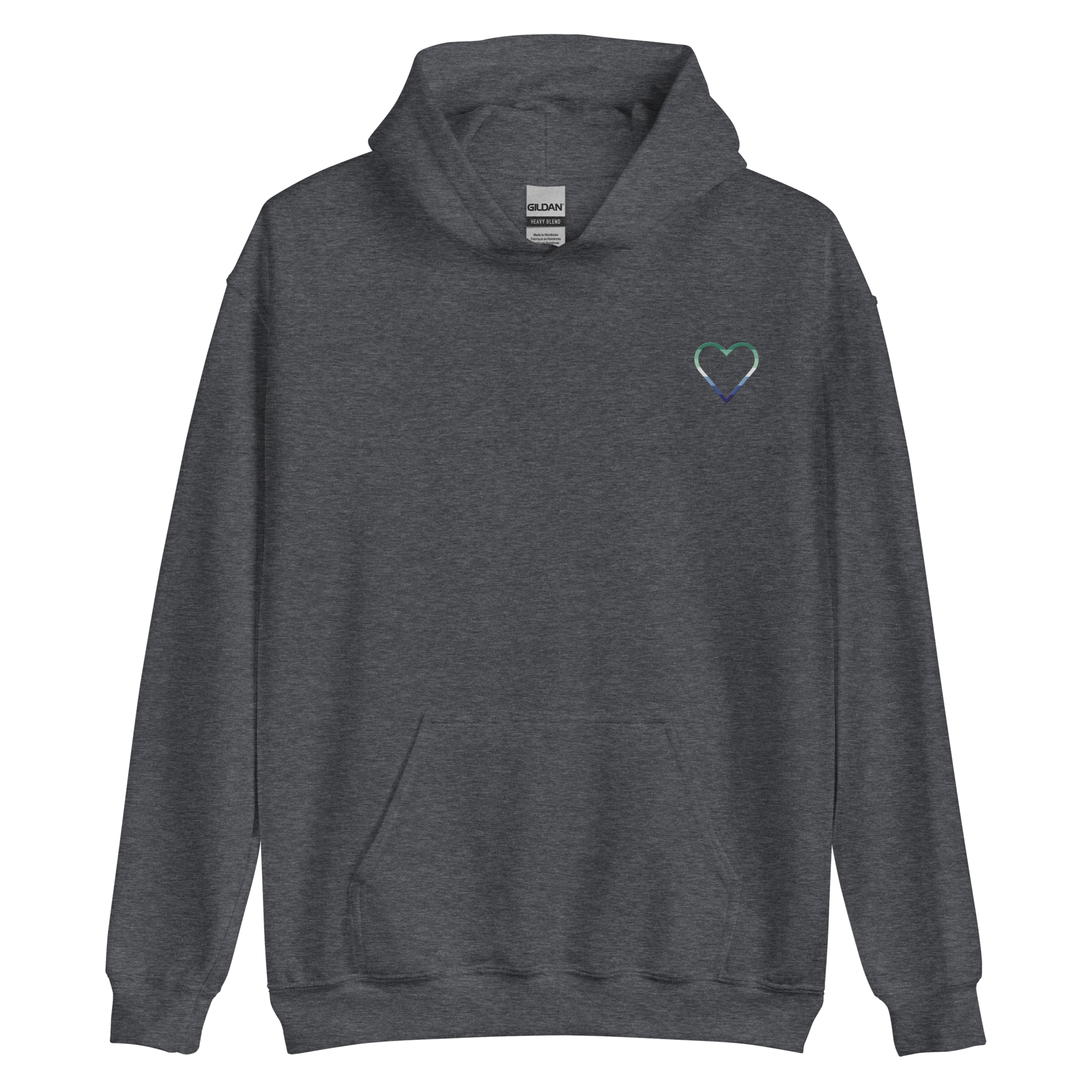 Gay Pride Heart Hoodie: Embroidered Pride Sweatshirt