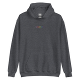 Gilbert Baker Pride Hoodie: Interlaced Heart Outlines Embroidered Sweatshirt